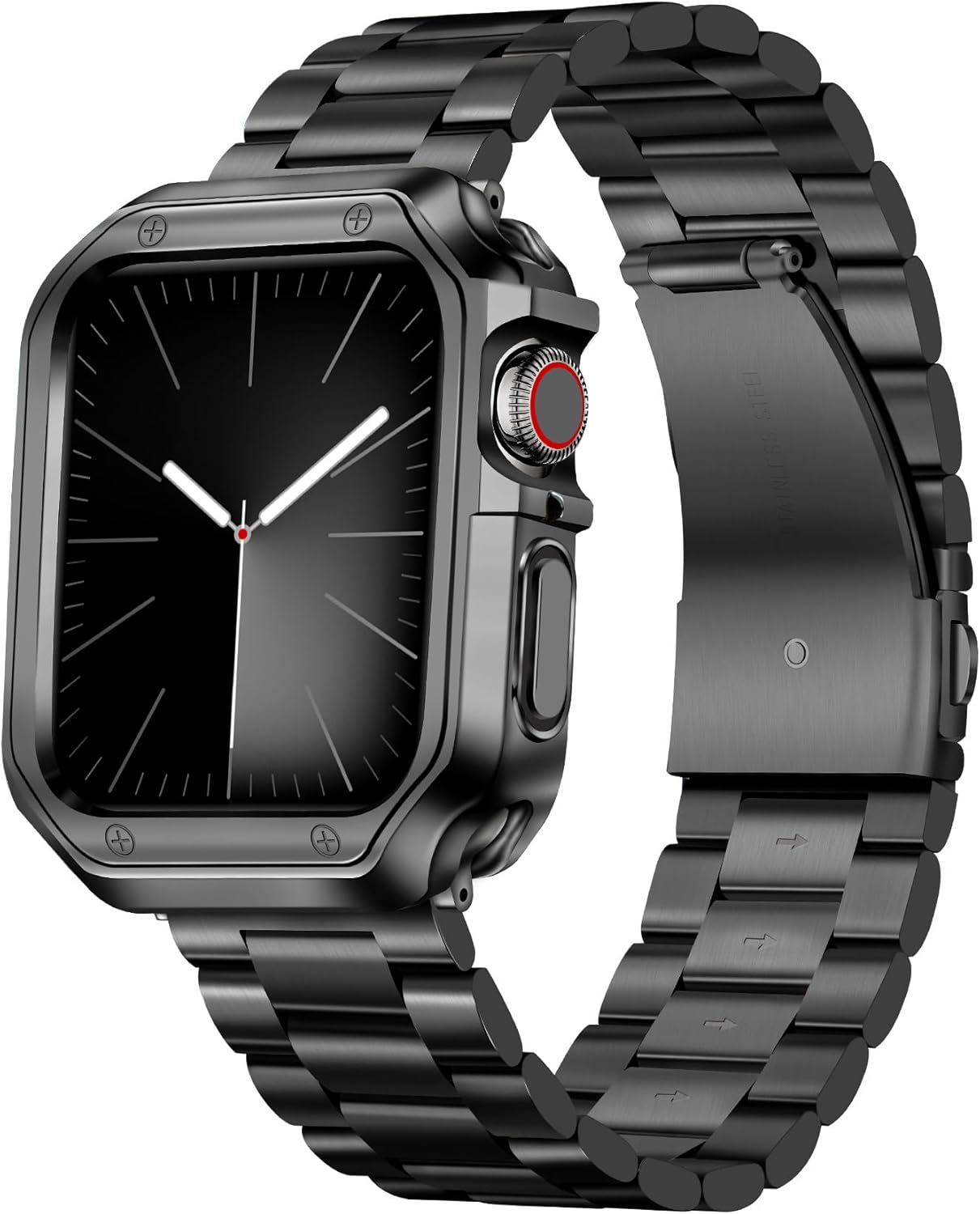 Detalle de BINLUN Stainless Steel Apple Watch Strap with TPU Case (49mm/46mm/45mm/44mm/42mm/41mm/40mm/38mm) – Compatibile with iWatch Ultra SE Series