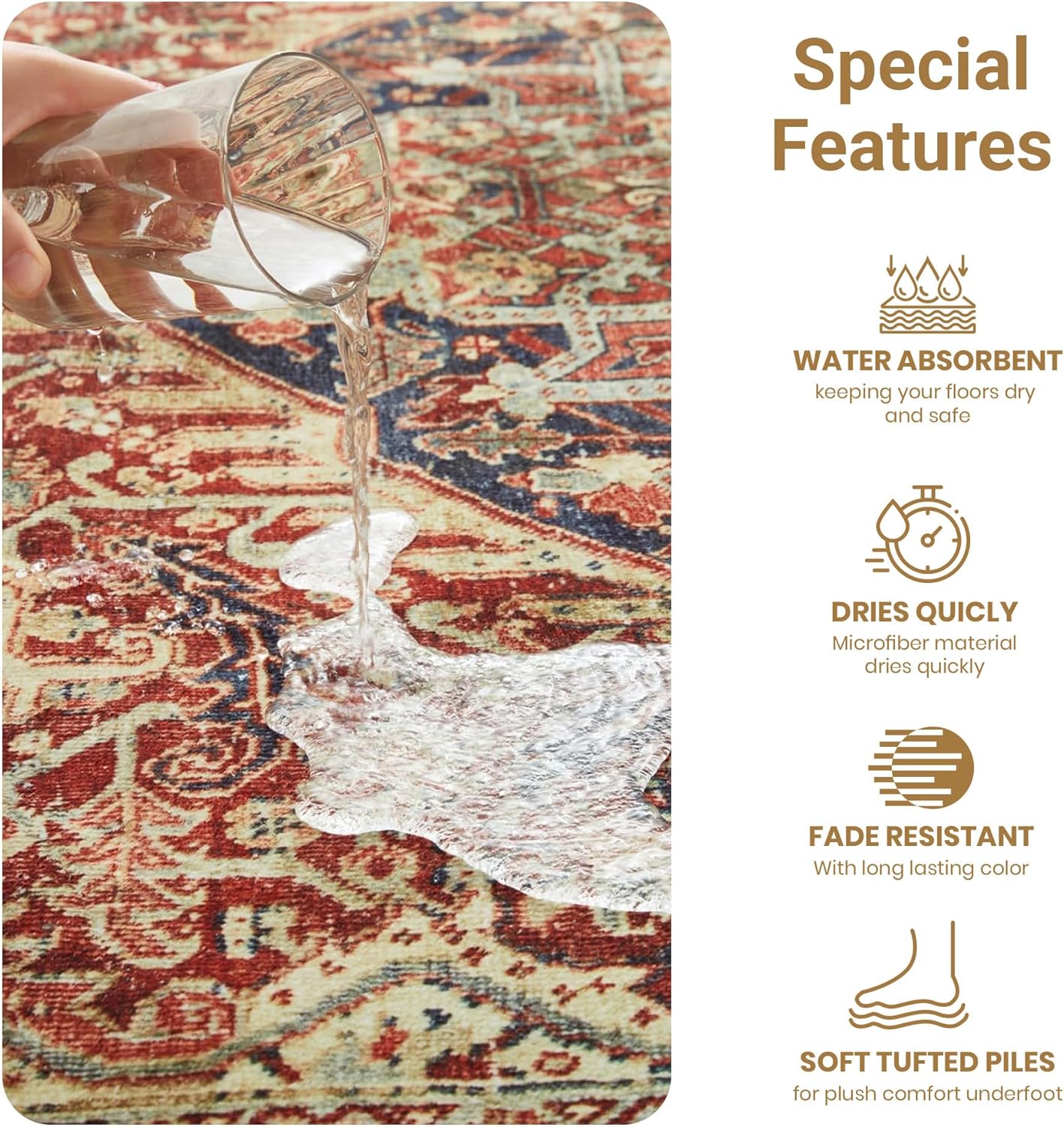Thumbnail 4 de Aspire Homeware Rugs 200 x 290 cm traditional area rug