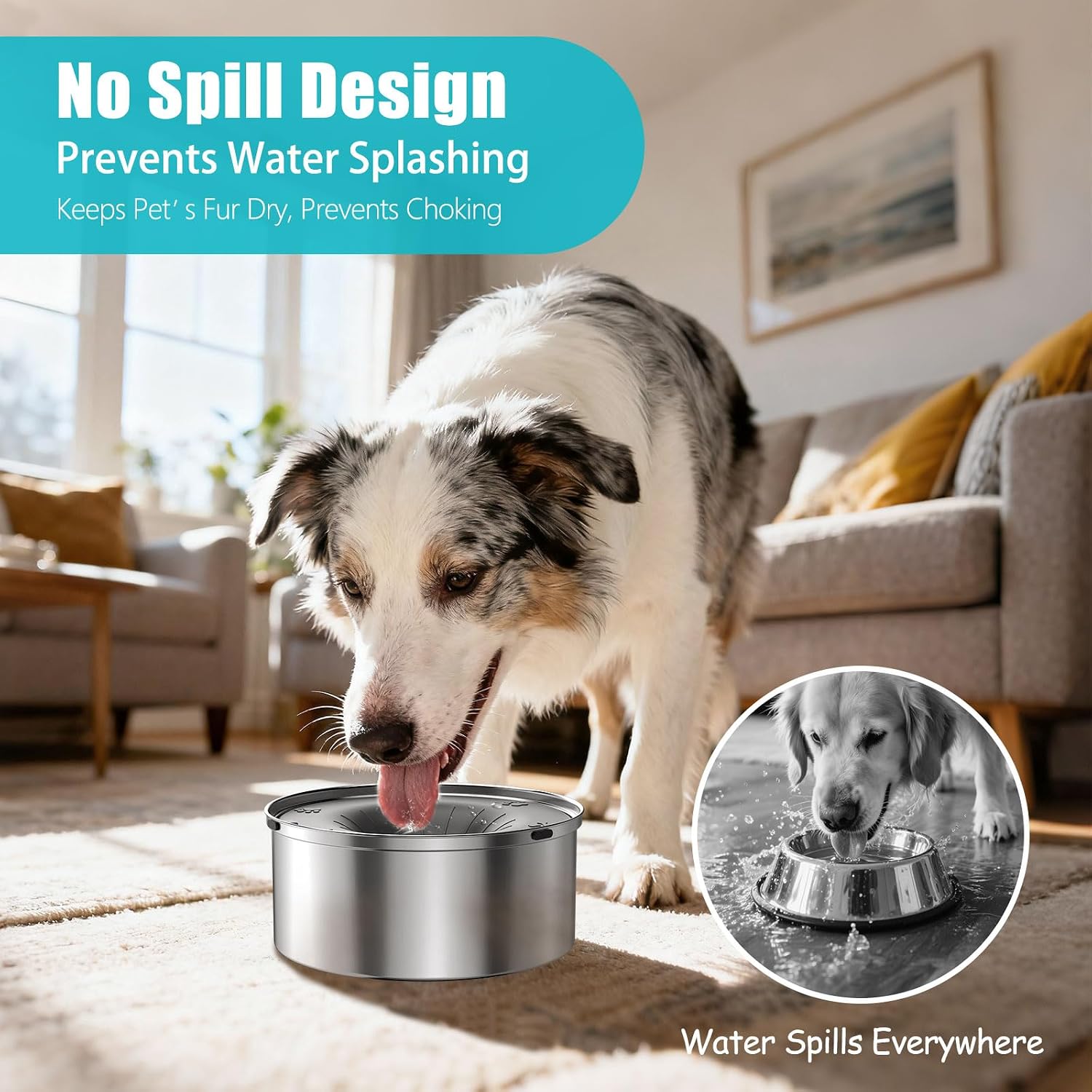 Thumbnail 1 de TONGKTAI Non Spill 3L Dog Water Bowl