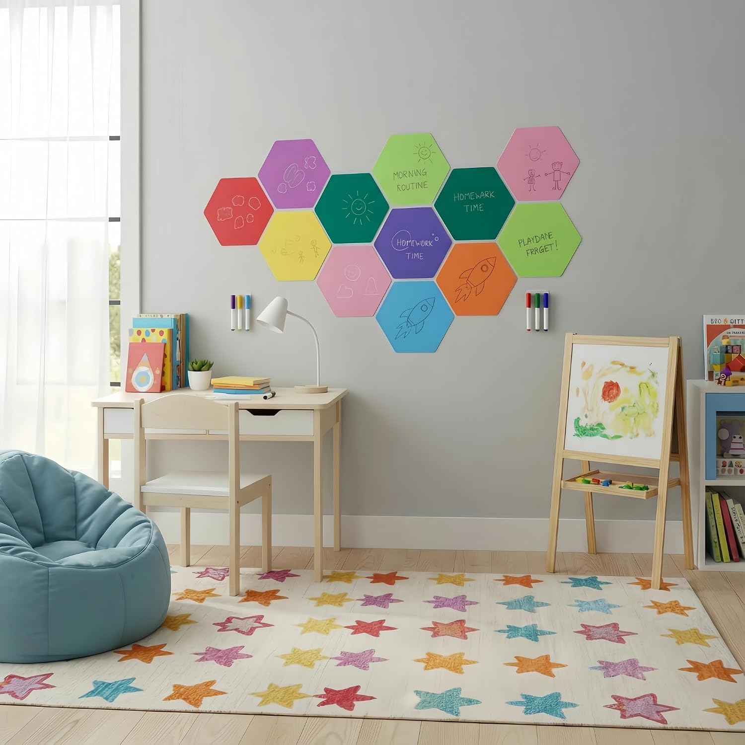 Detalle 2 de LJY Dry Erase Vinyl Stickers, 10 Colours