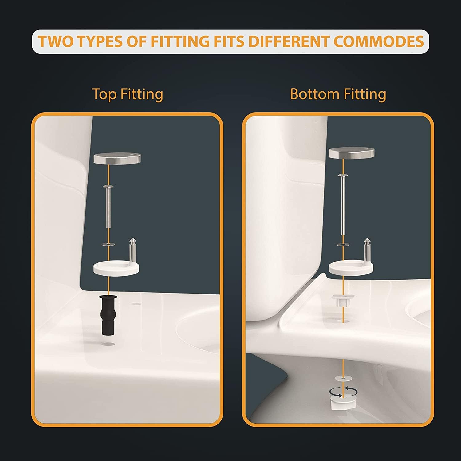 Thumbnail 3 de Soft Close Oval Toilet Seat with Quick-Release Hinges – UF Material by AAN®