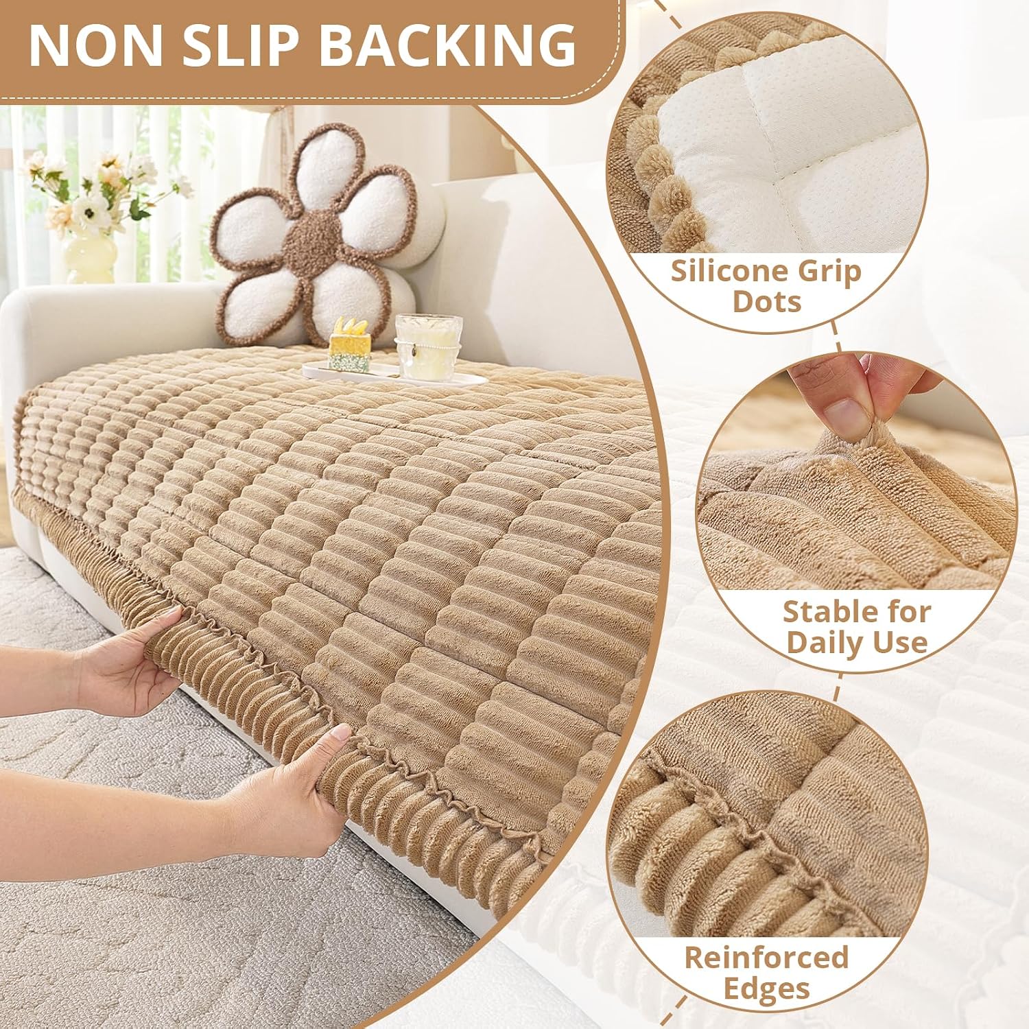 Thumbnail 4 de OstepDecor Couch Arm Covers 20"x24" 🛋