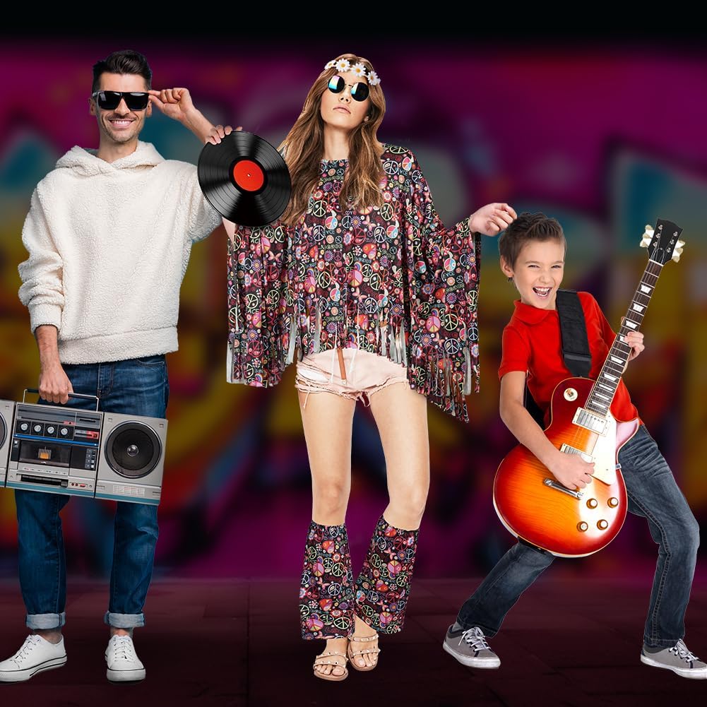 Thumbnail 6 de AOOWU Hippie Kostüm Damen Set 60er 70er