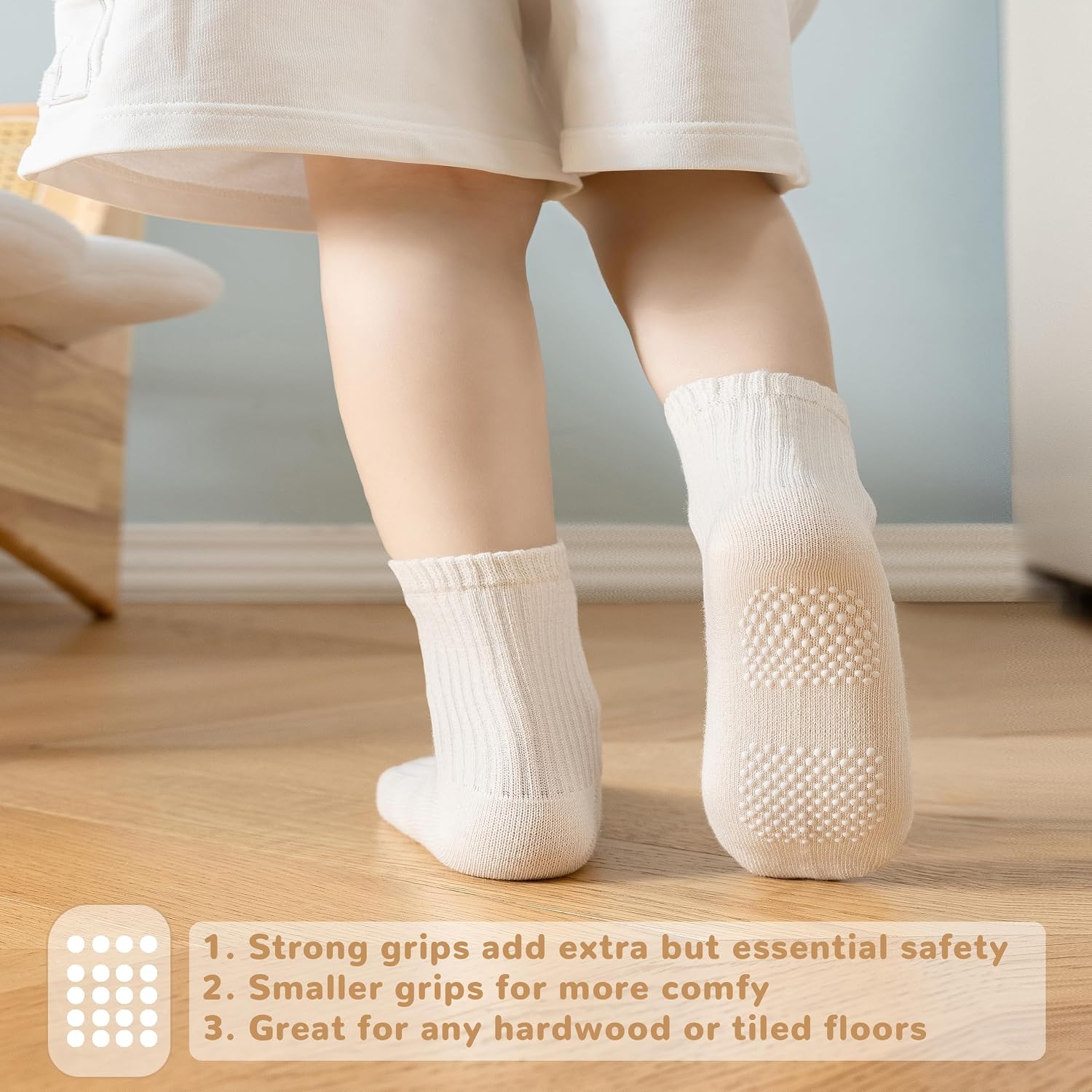 Thumbnail 2 de EUFANCE Toddler Grip Socks 9 Pairs