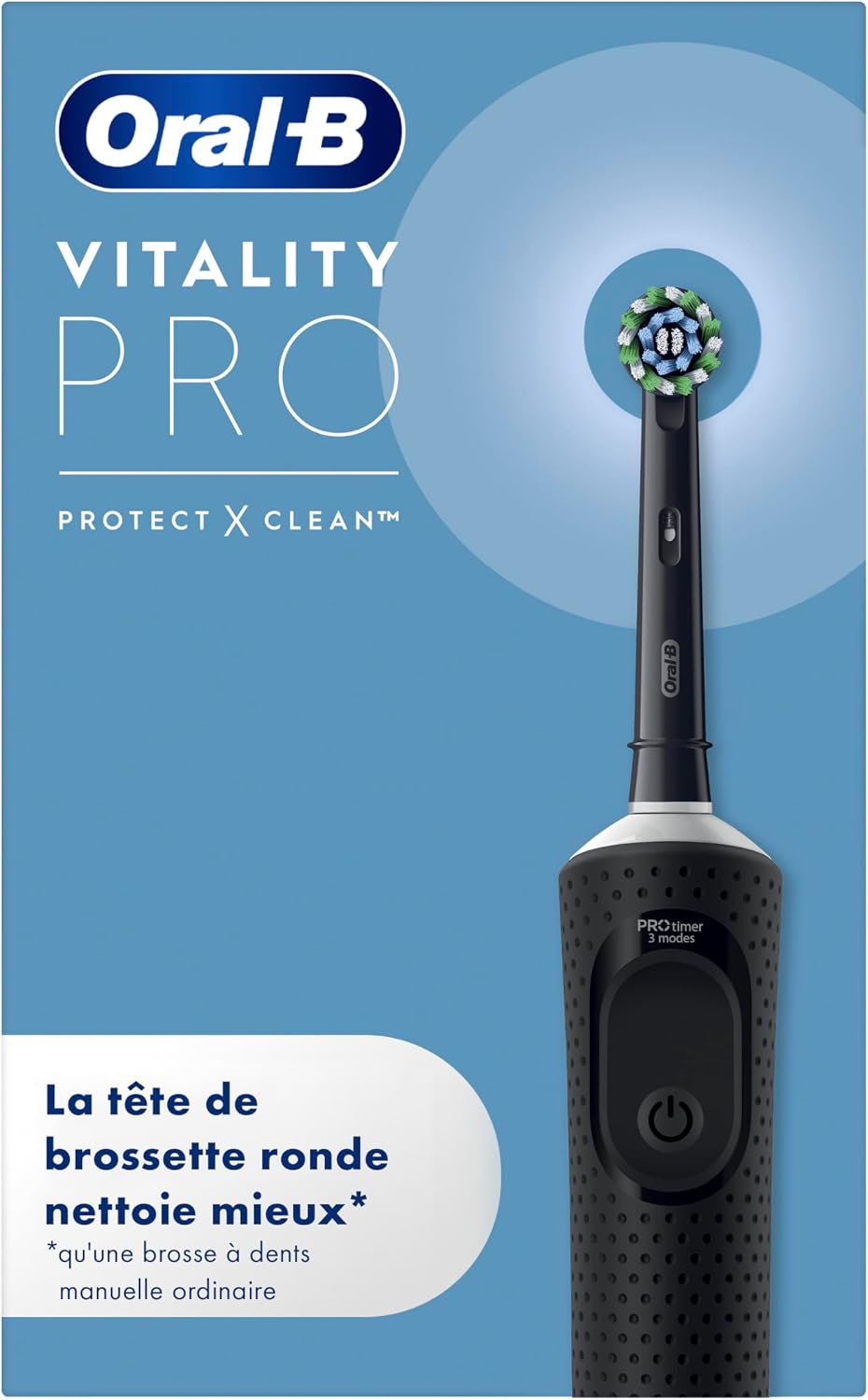 Detalle de Oral-B Vitality Pro – Brosse à Dents Électrique Noir avec Brossettes interchangeables