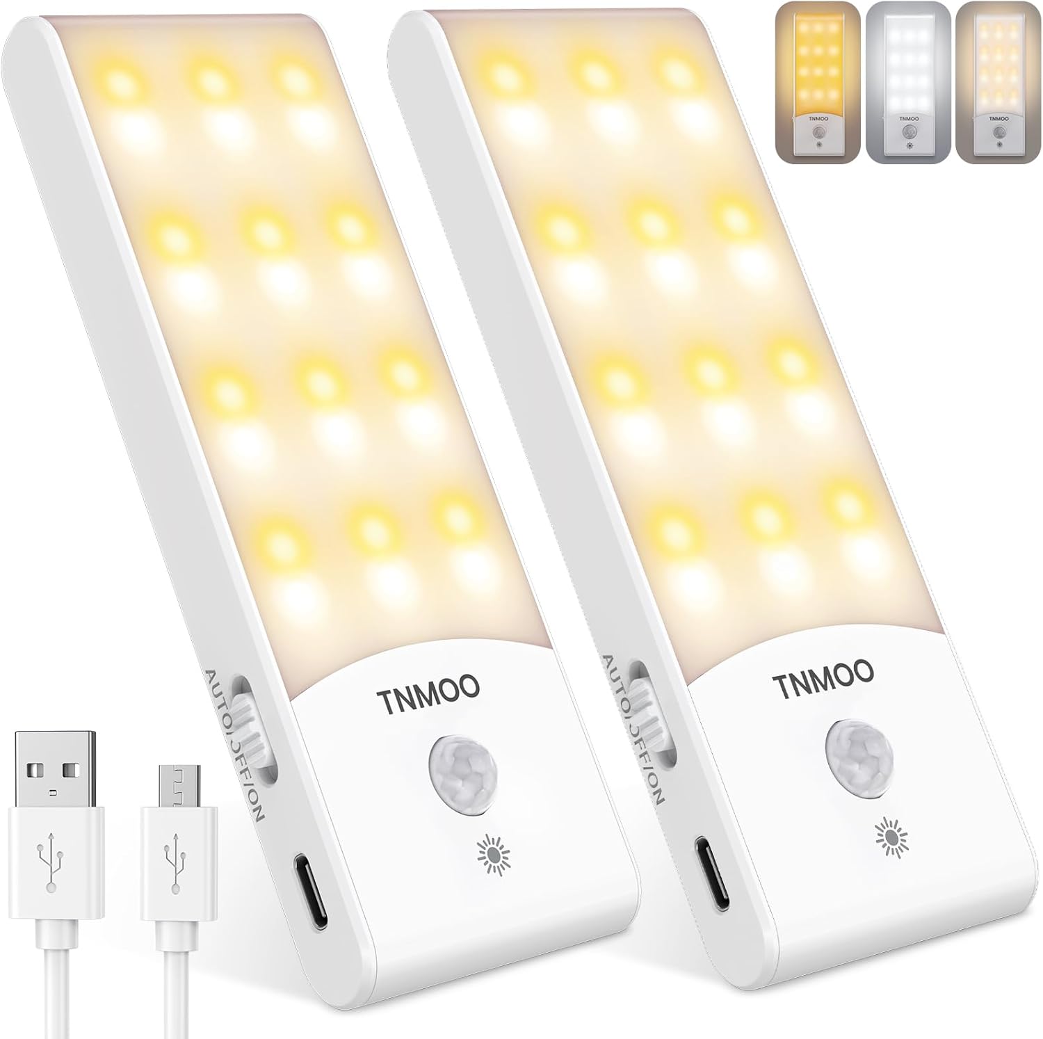 Detalle de TNMOO Luz Armario Sensor Movimiento 48LED