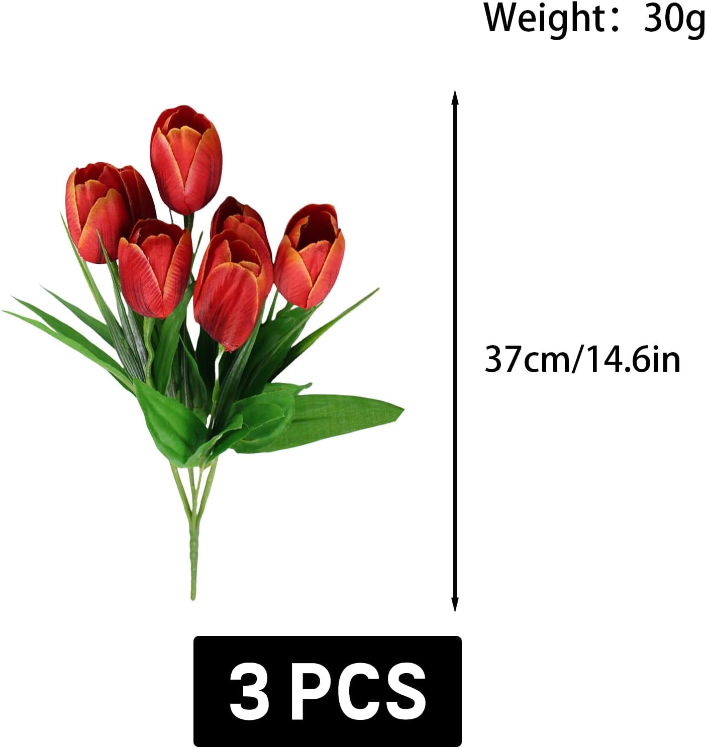 Detalle de astylishome 21 Tulip artificial bouquet for wedding