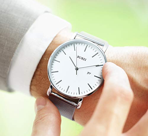 Thumbnail 5 de BUREI Montre homme minimalist avec grand cadran