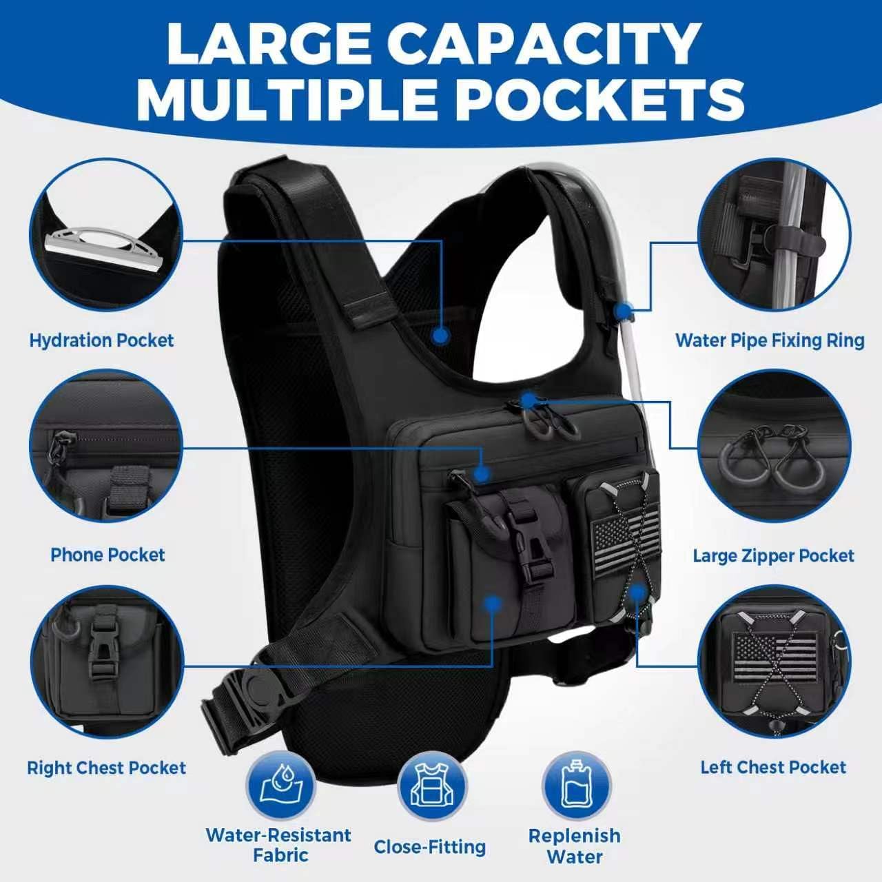 Detalle de Criuage USA Running Hydration Vest 2.0L