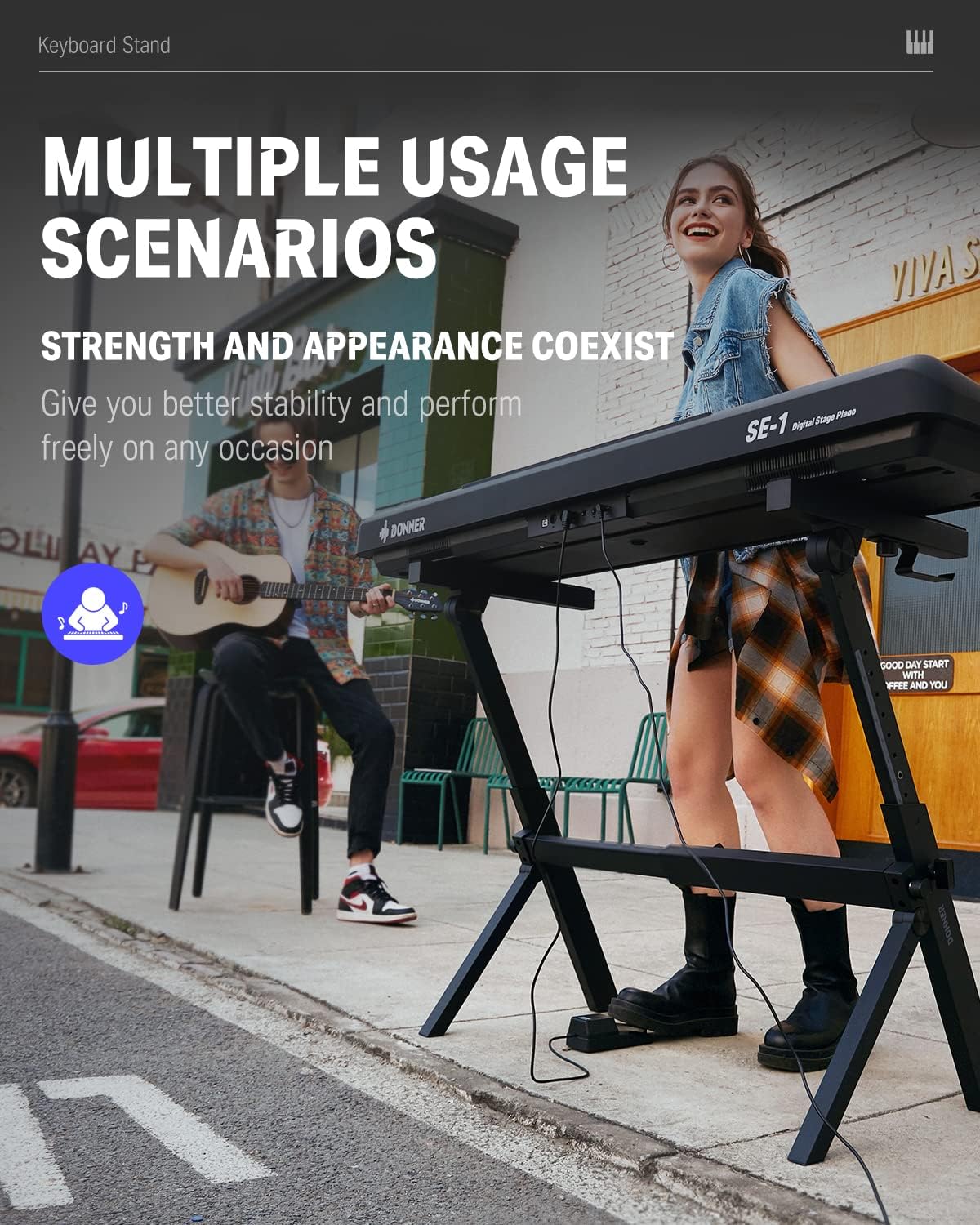 Thumbnail 6 de Donner Z-shaped keyboard stand