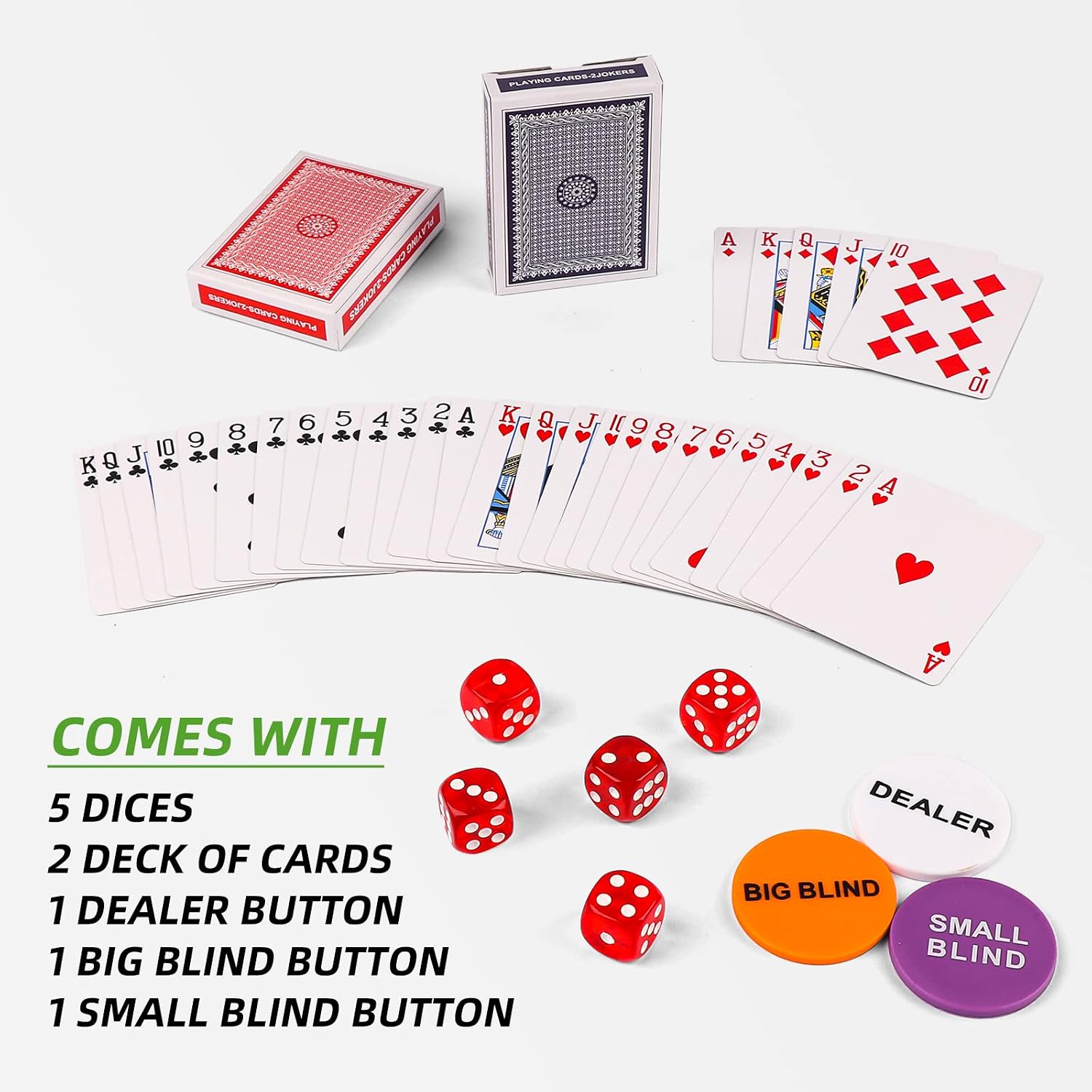 Detalle de Homwom 500-Piece Poker Chip Set with Aluminum Case (Texas Holdem & Blackjack)