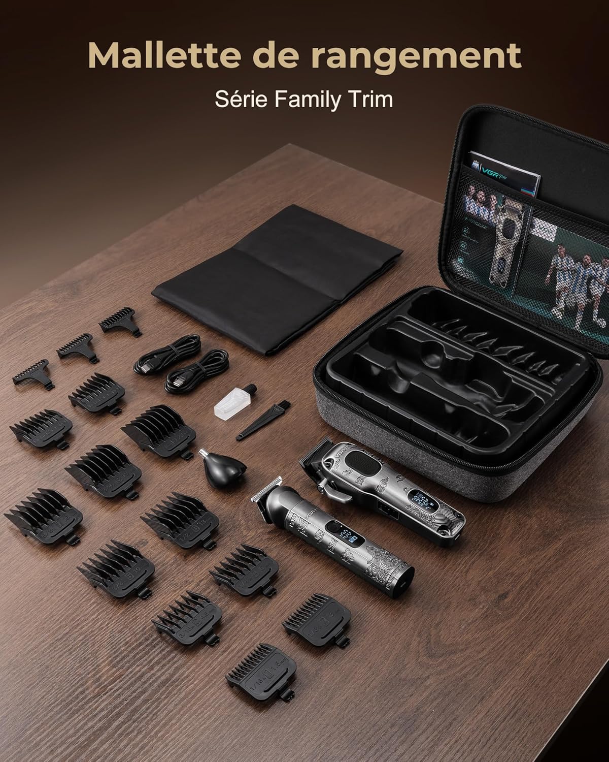 Thumbnail 5 de VGRPRO Tondeuse Cheveux Homme Professionnelle sans fil + kit barbe 4 en 1