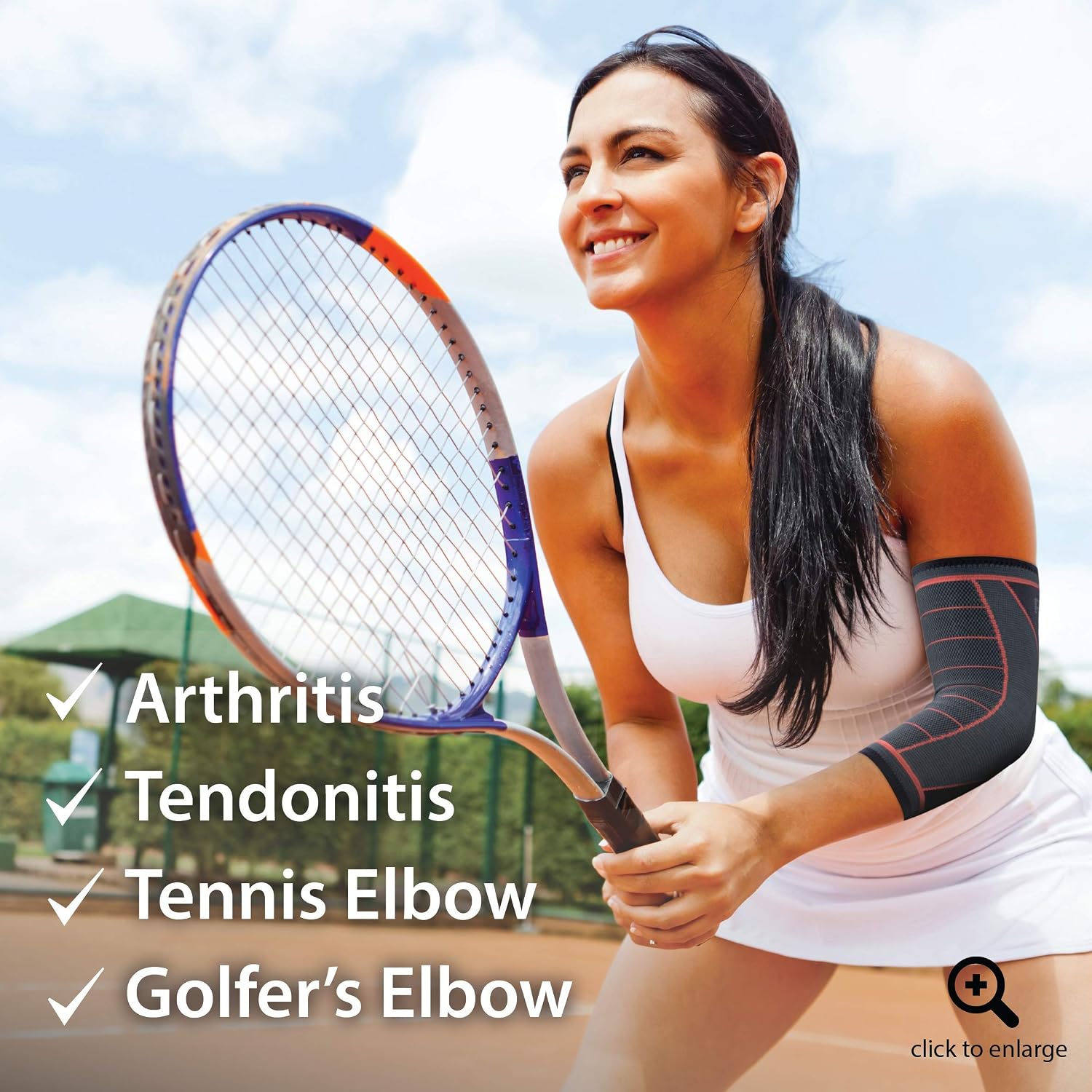 Detalle 2 de Rymora Elbow Support Sleeve (Extra Large, XL) for tennis elbow, golfers elbow and joint pain