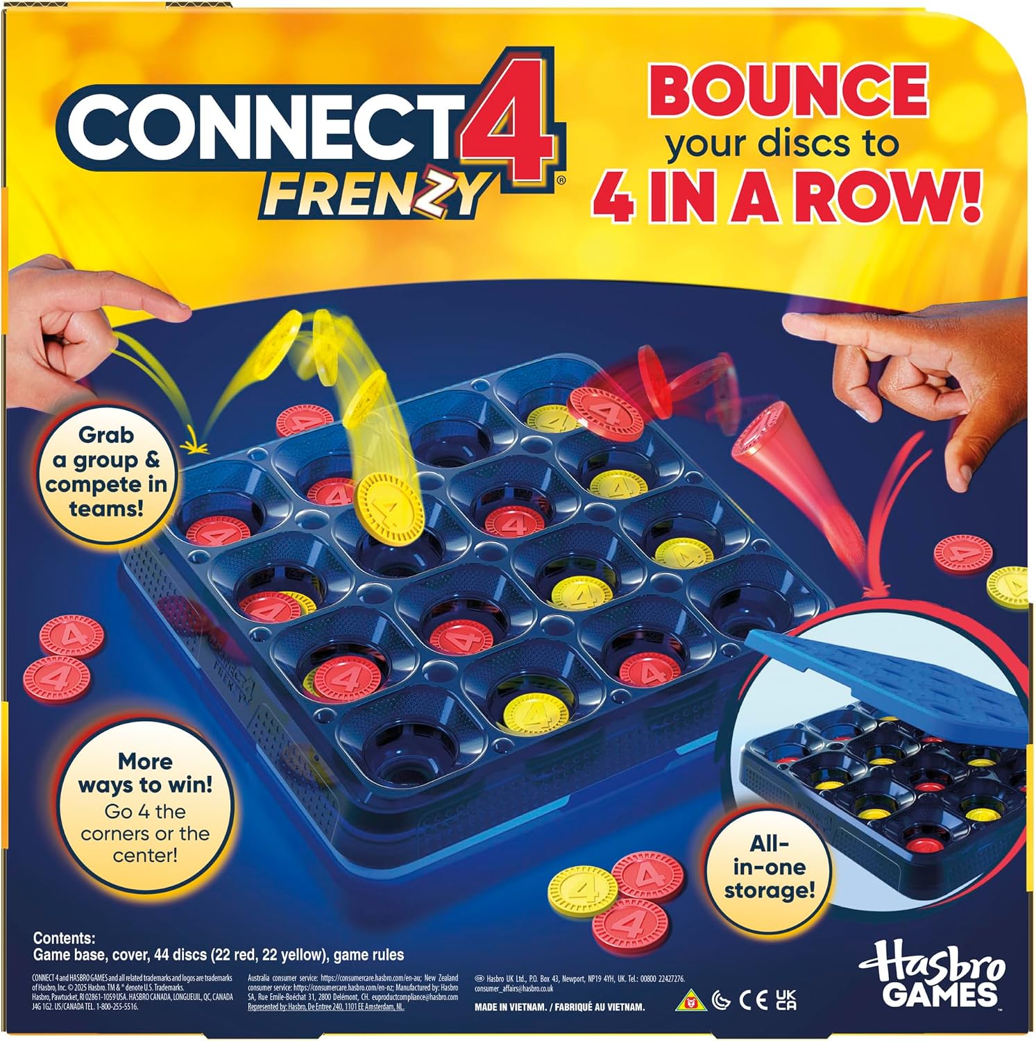 Detalle de Hasbro Gaming Connect 4 Frenzy Game (English Version) — quick-fire family board game