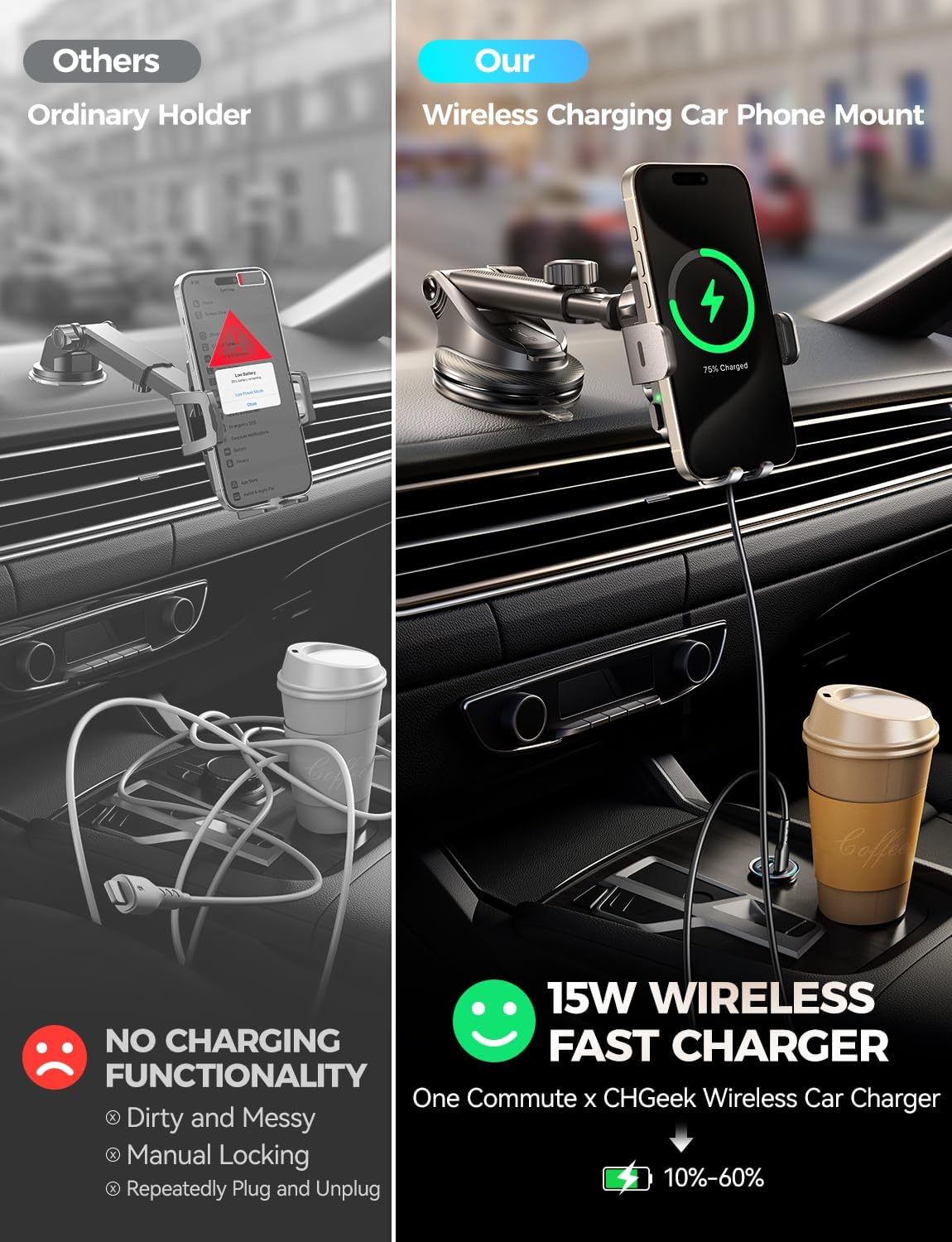 Thumbnail 2 de CHGeek 15W Wireless Car Charger
