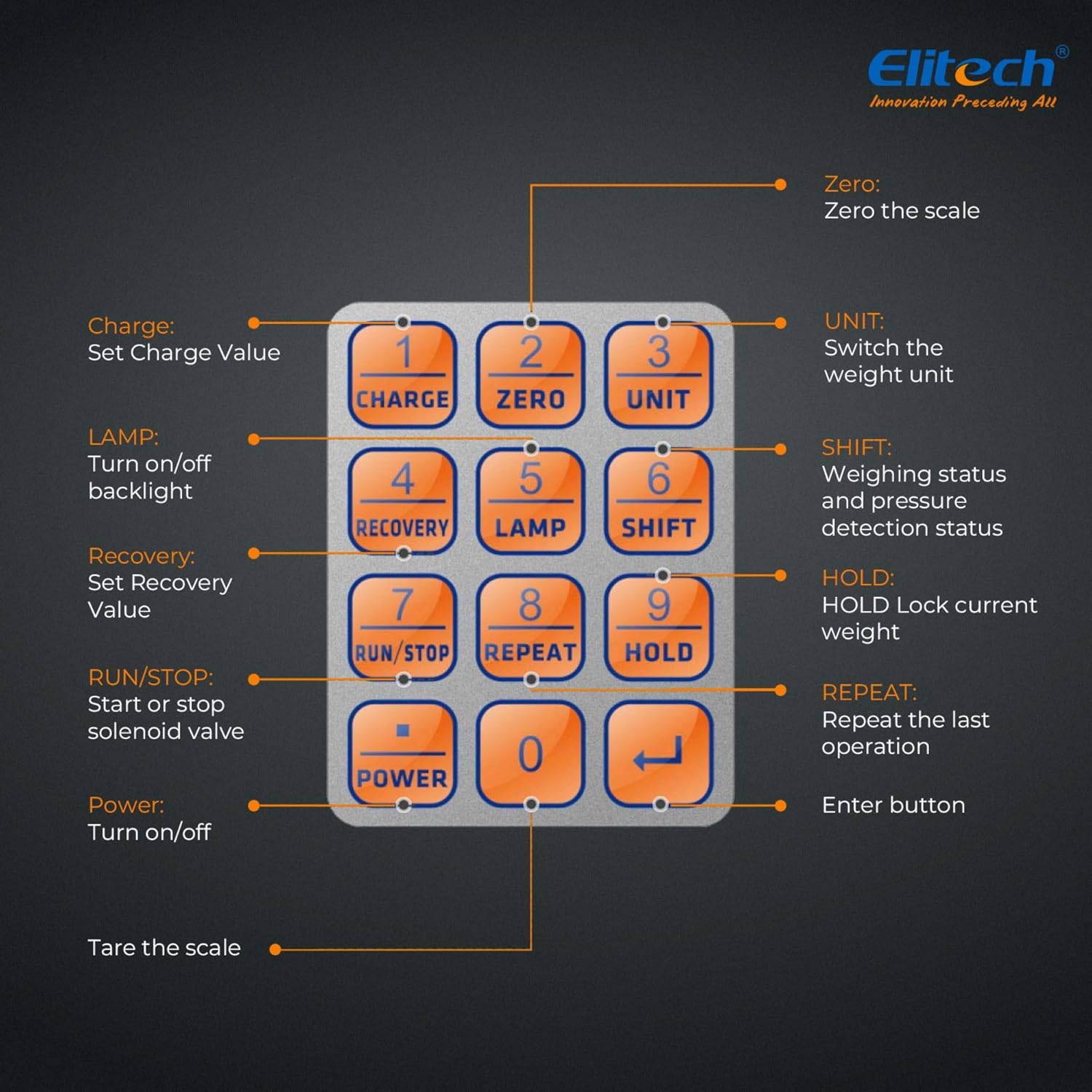 Thumbnail 5 de Elitech LMC-210 220 lb Refrigerant Charging Scale