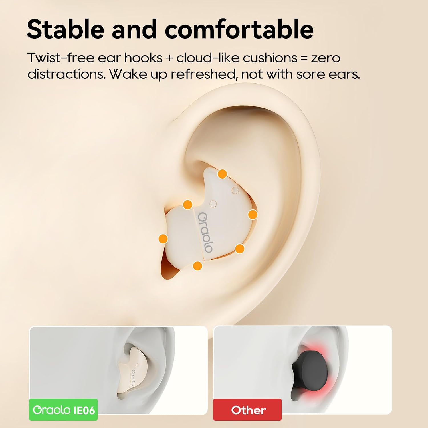 Detalle 1 de Oraolo sleep earbuds with Bluetooth 5.4