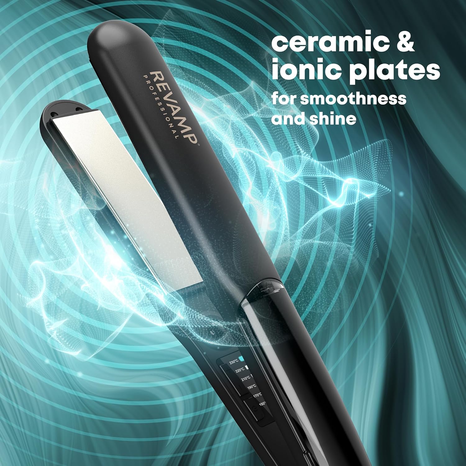 Thumbnail 2 de REVAMP Steam Care Lisseur à Cheveux en Céramique – Lisseur à Vapeur avec Plaques Ionique et Technologie Hydratante