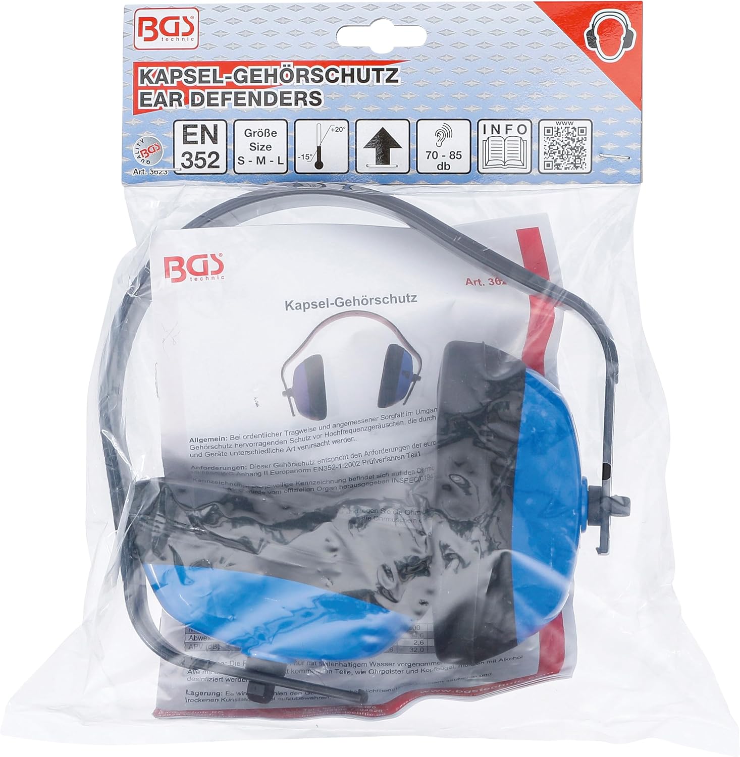 Detalle 2 de BGS 3623 Ear Defenders with Padded, Adjustable Cups and 26 dB Noise Reduction