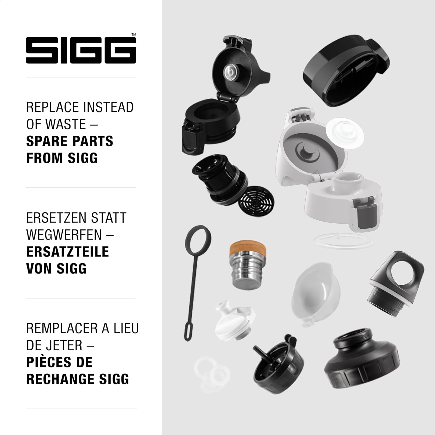 Detalle de SIGG WMB ONE Top Verschluss (One Size) – Ersatzverschluss für SIGG Trinkflaschen