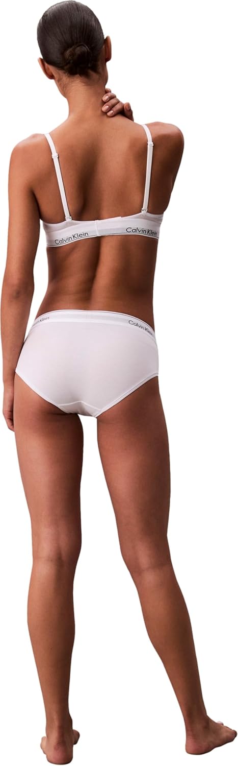Detalle de Calvin Klein Donna Reggiseno a Triangolo Lightly Lined con Fascia Logo
