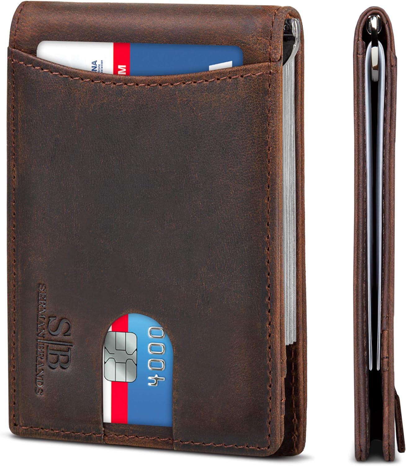 Detalle de SERMAN RFID Blocking Leather Wallet