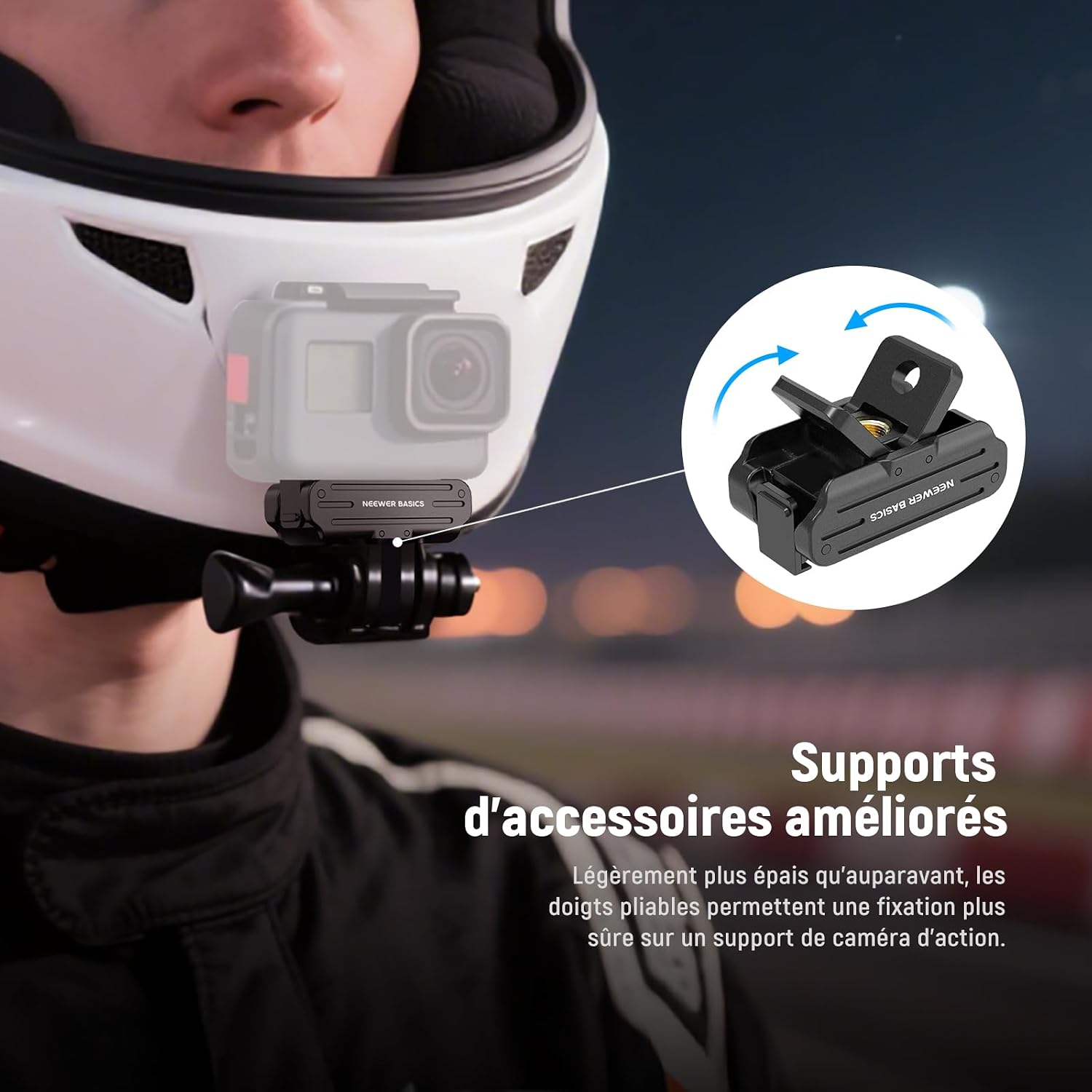 Thumbnail 4 de NEEWER Adaptateur de fixation magnétique à dégagement rapide pour DJI Osmo Action 5 Pro / 4 / 3 / 360 (DP04) avec filetage 1/4