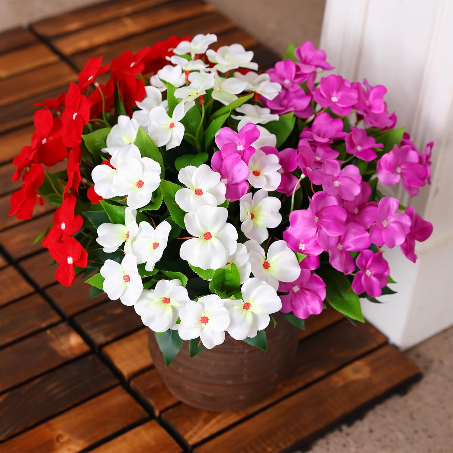 Detalle de Hobyhoon 7-branch faux impatiens bouquet