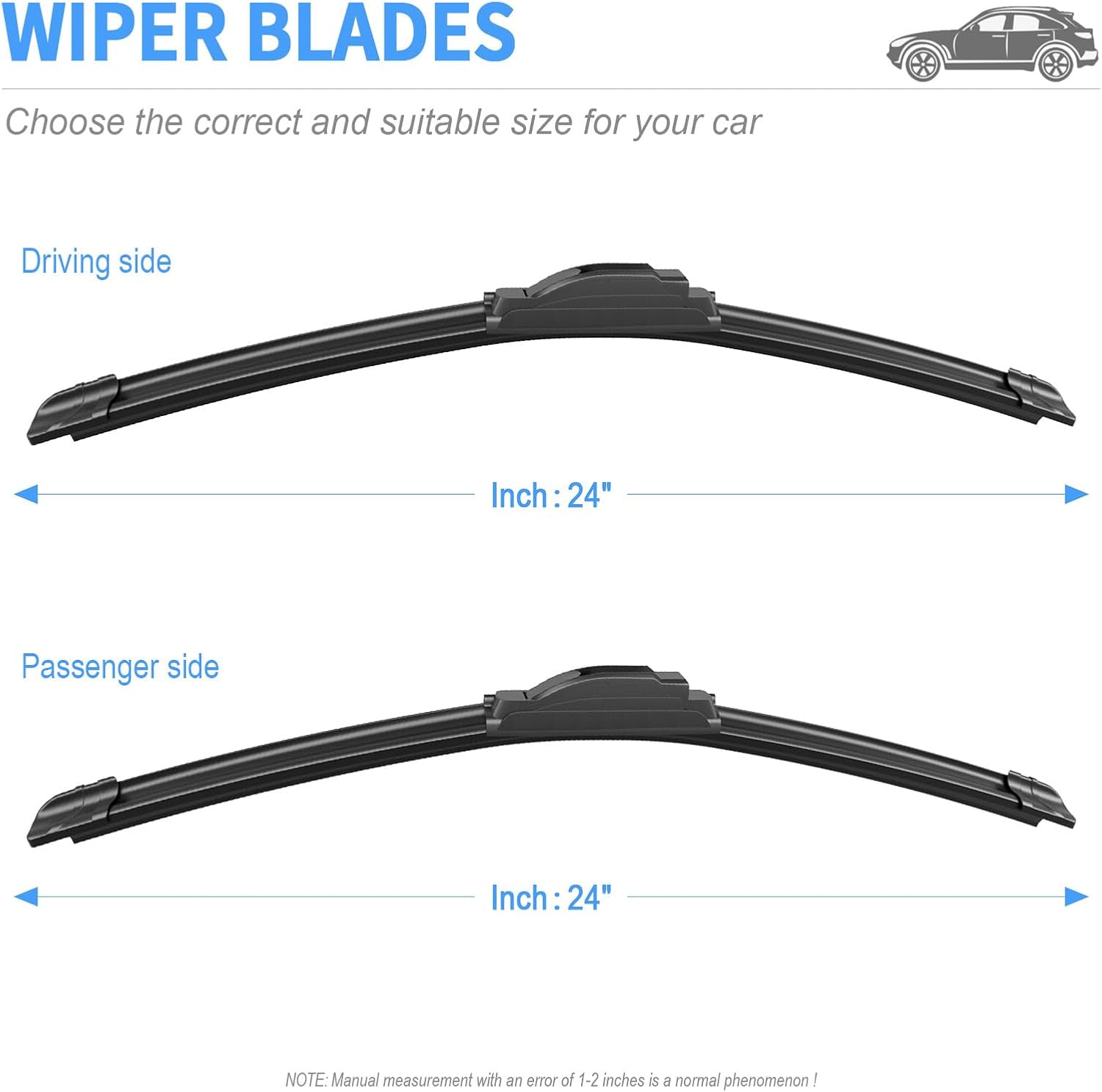 Thumbnail 4 de Gavimnal 24" Silicone Wiper Blades for Ram 1500