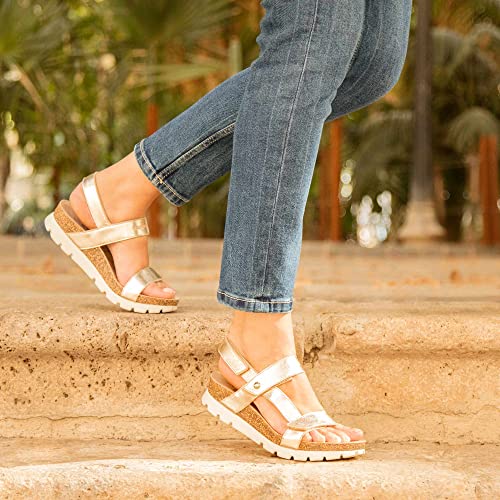 Detalle 2 de Panama Jack Selma Shine Sandalia plana mujer 39 EU