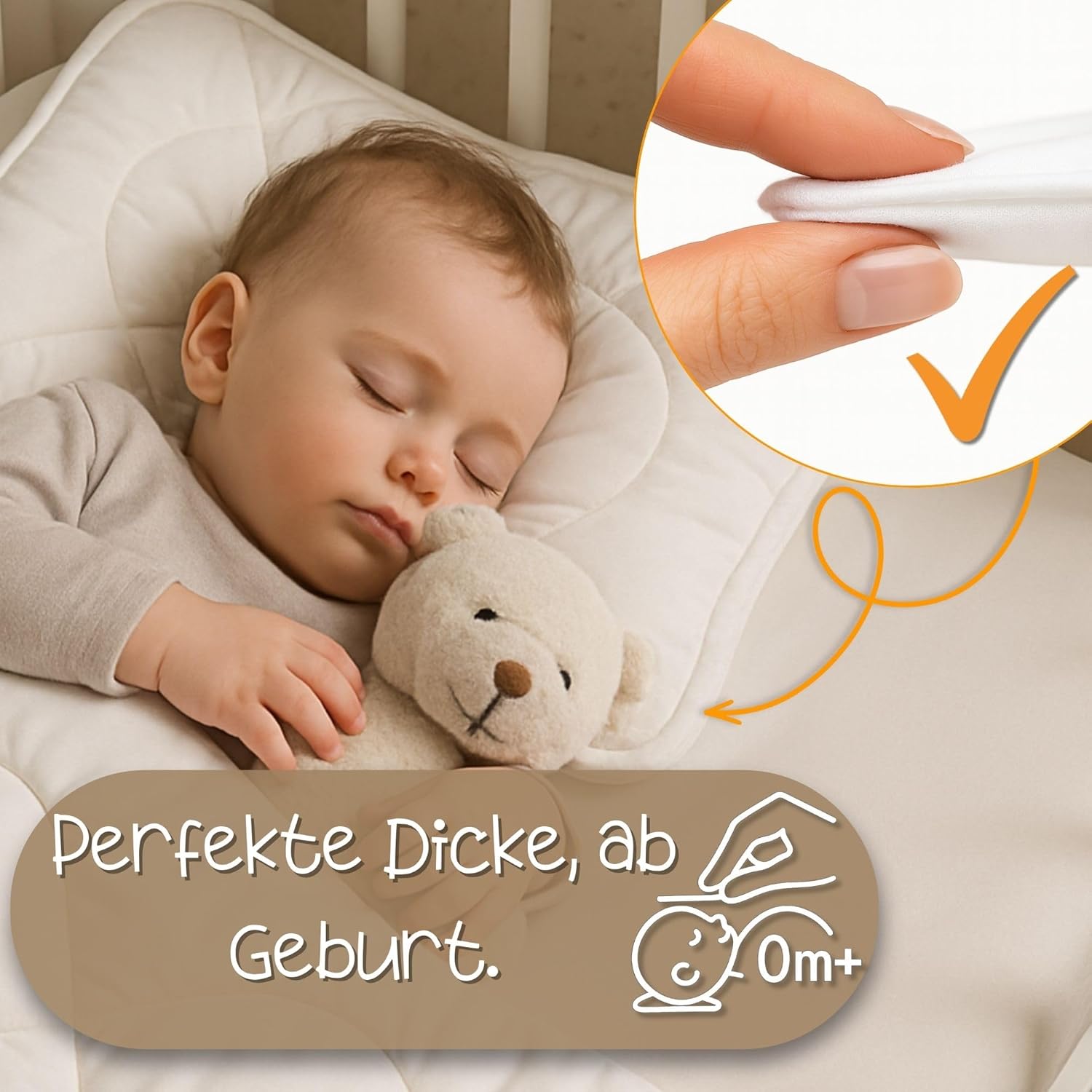 Thumbnail 3 de Baby Bettdecke & Kissen Kinderdecke-Set 100x135 cm (Mikrofaser, Oeko-Tex) für Kinderbett