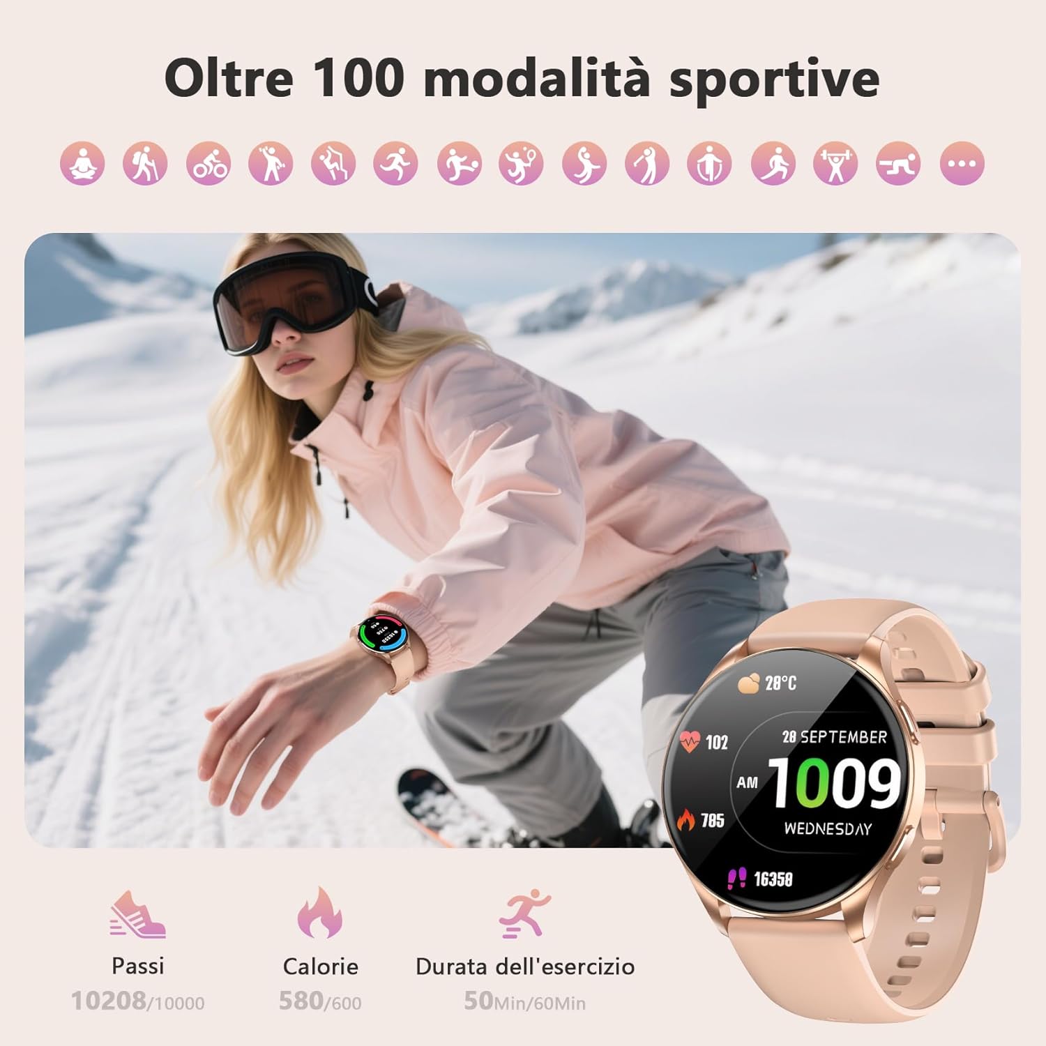 Thumbnail 4 de Blackview Smartwatch Uomo Donna: Chiamate Bluetooth, Schermo AMOLED da 1,43'' e Monitoraggio Salute
