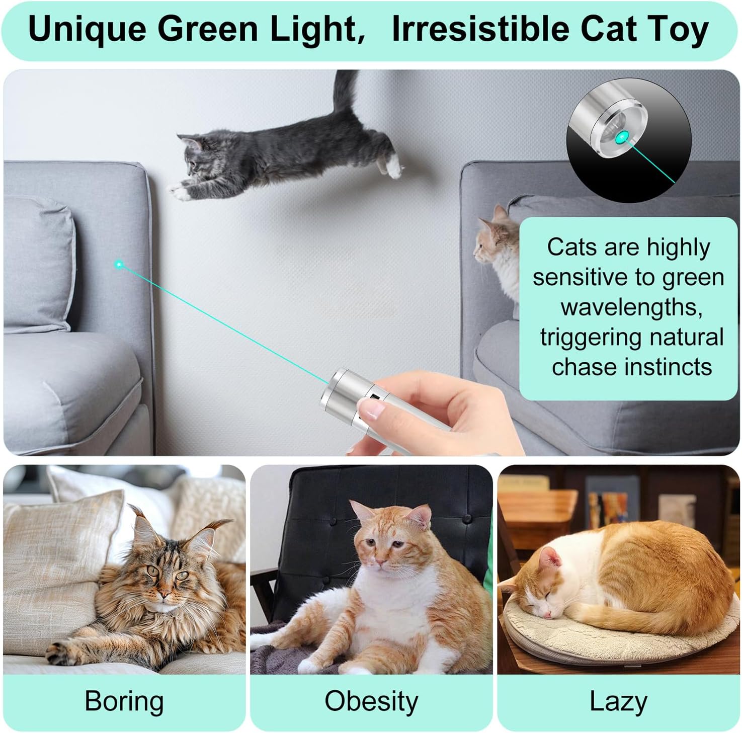 Thumbnail 1 de TBTeek Cat Toys Rechargeable 3-Pack interactive mouse toy 🐱