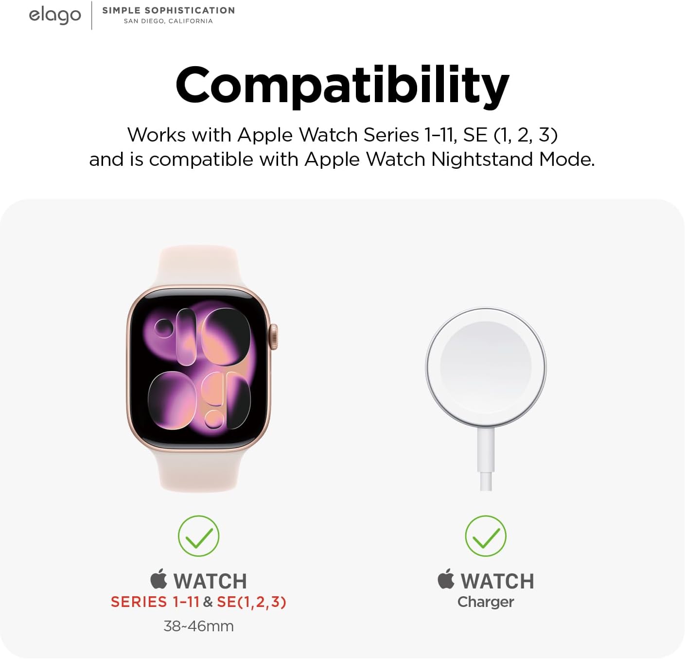 Thumbnail 4 de elago Support de chargeur W3 pour Apple Watch (design vintage Macintosh 1984) – mode table de nuit blanc classique