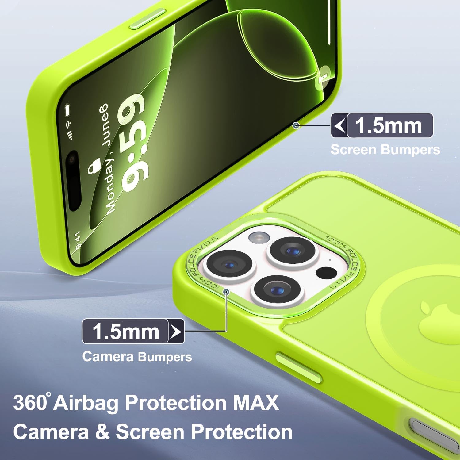 Detalle de Newfuture iPhone 16 Pro Max Case with MagSafe and 13 ft Drop Protection