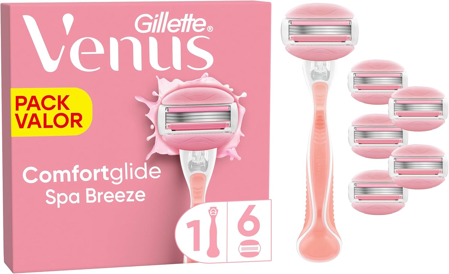 Detalle de Gillette Venus Comfortglide Spa Breeze 6 recambios