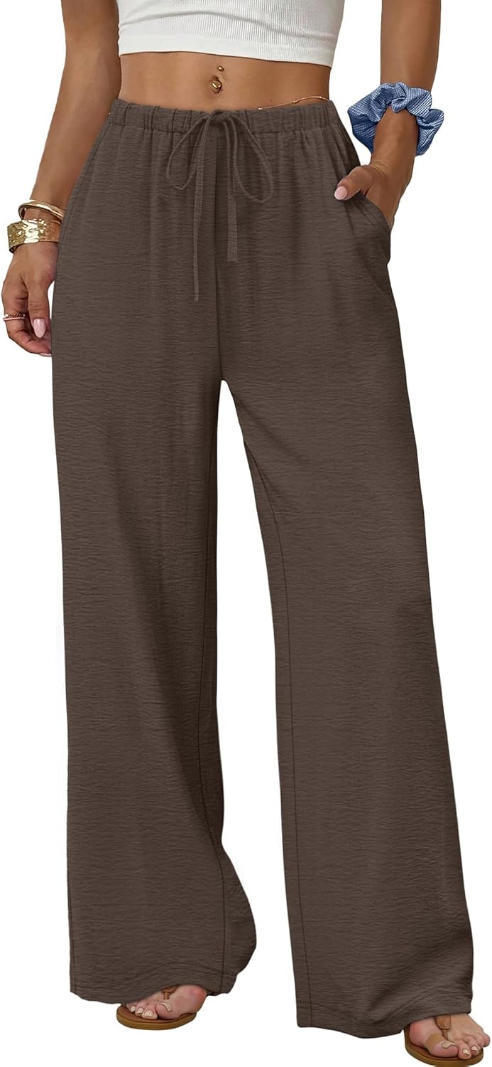Thumbnail 6 de Sampeel Women’s Wide-Leg Drawstring Palazzo Pants with Pockets