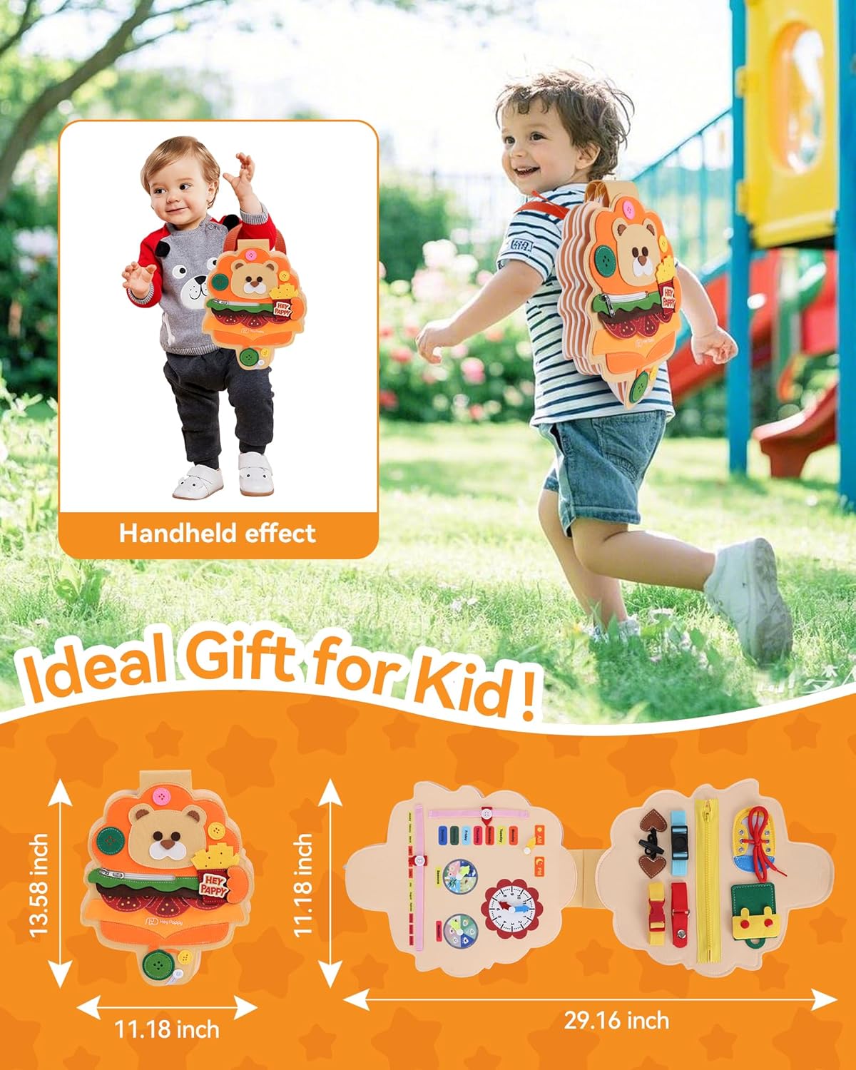 Thumbnail 4 de Heypappy Busy Board Montessori – 12-in-1 Lernboard für Kinder ab 3 Jahre