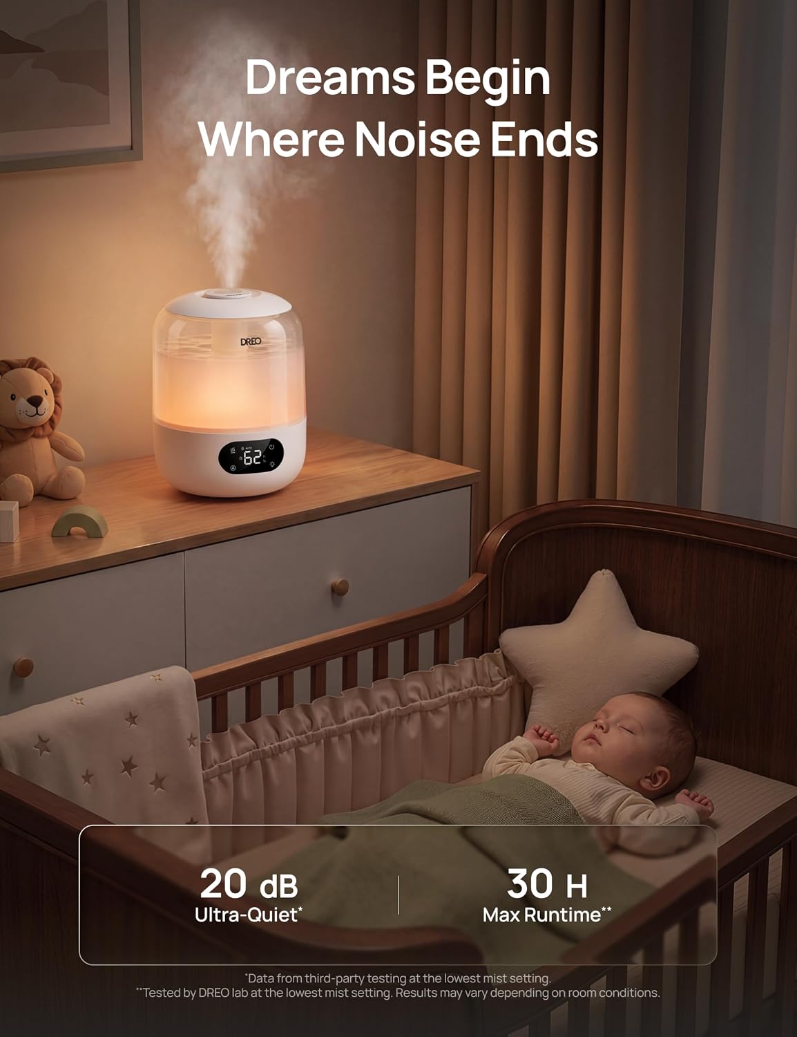 Thumbnail 3 de DREO Humidifier for Bedroom 3L Top Fill