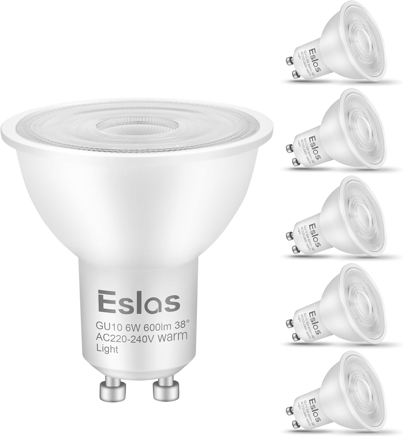 Detalle de Eslas Gu10 LED Bulbs 6W 600Lm 3000K