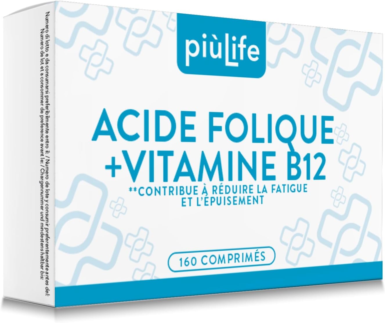Detalle de +LIFE Acide folique 400 µg avec B12 – 160 comprimés, 1 par jour