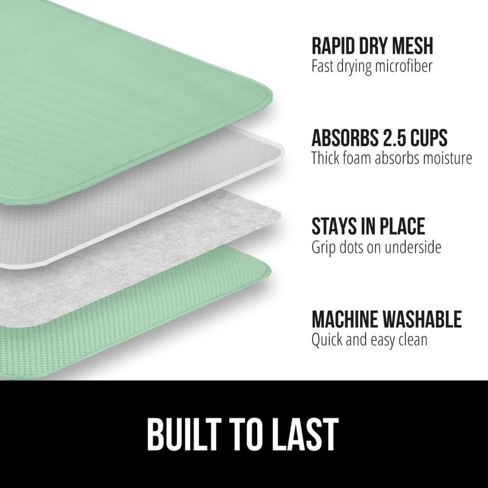 Detalle 2 de Gorilla Grip Microfiber Drying Mat 18 x 24 🍽