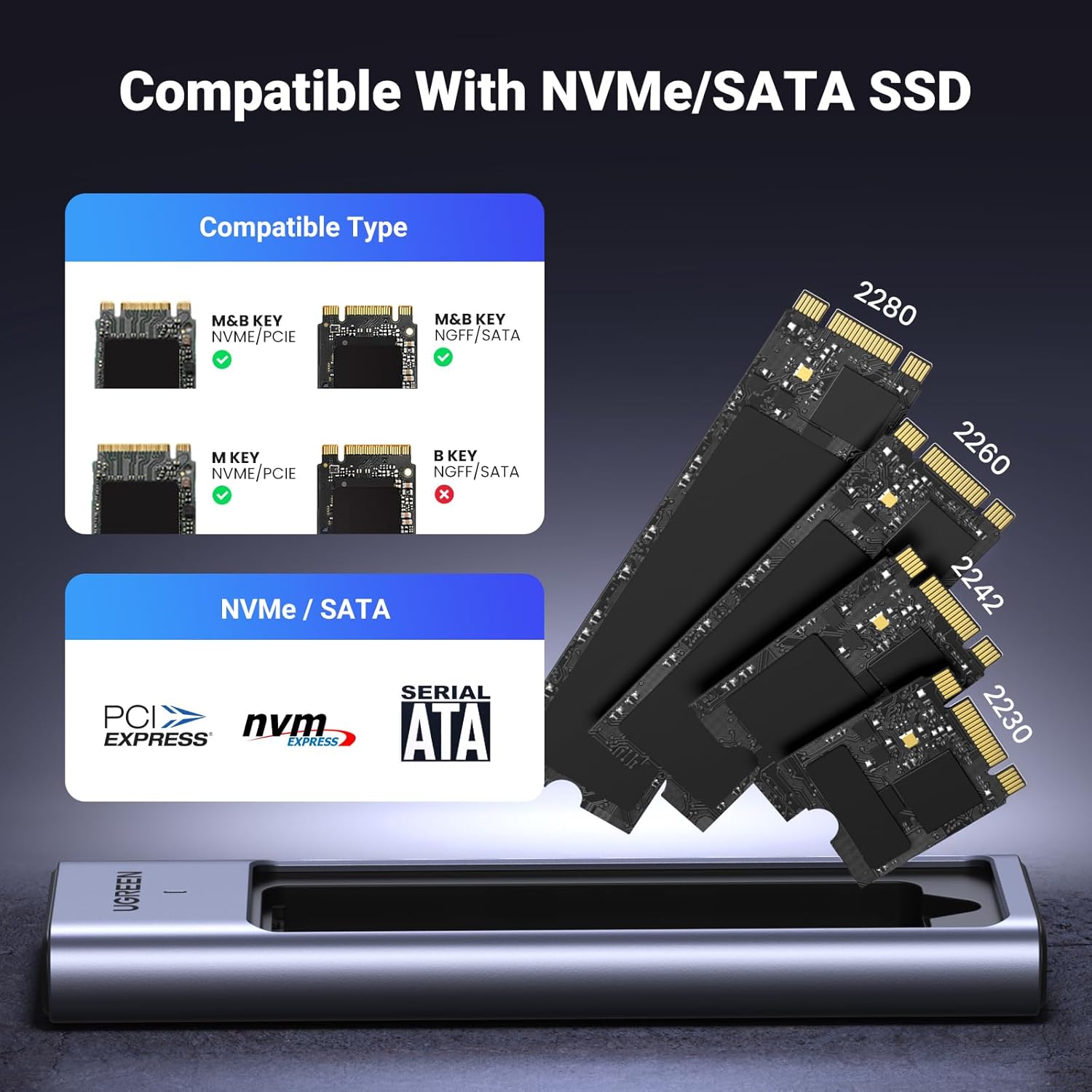 Thumbnail 2 de UGREEN NVMe SSD Gehäuse 20 Gbit/s 💾