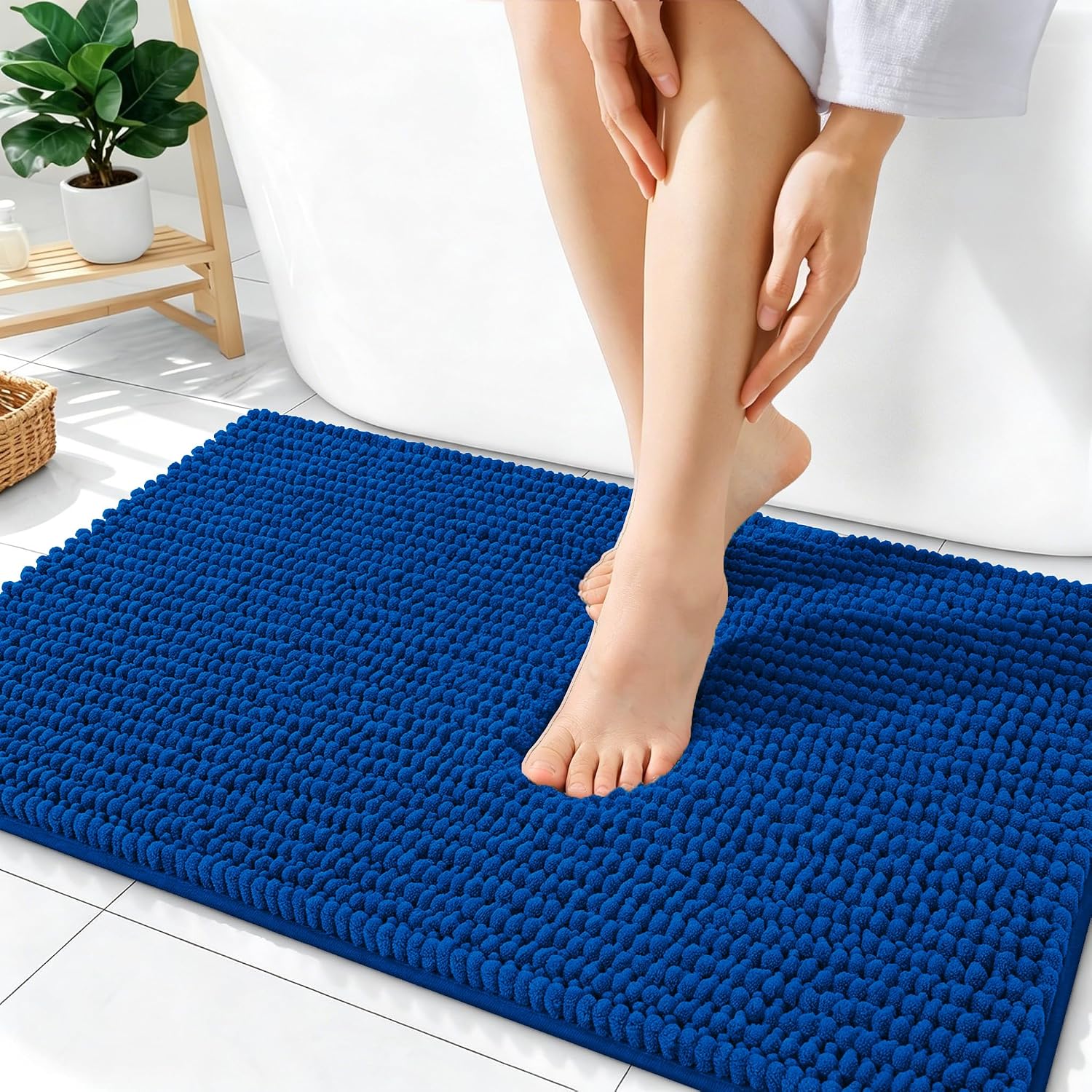 Thumbnail 6 de OLANLY Thick Bathroom Rugs 30x20 Chenille