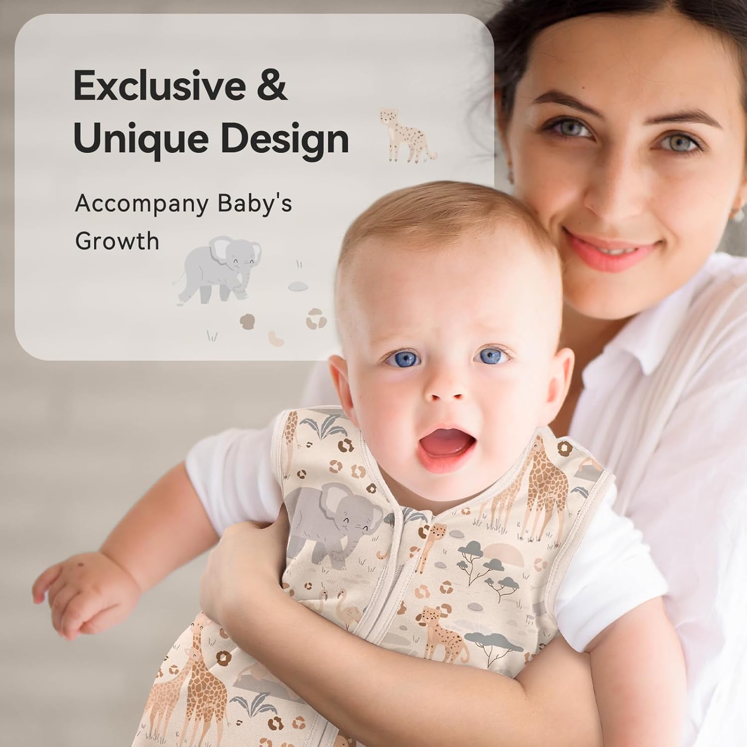 Thumbnail 6 de Unnivoll 3er-Set Babyschlafsack Sommer 0,5 Tog (100 % Baumwolle) – 0–6 Monate, 67 cm