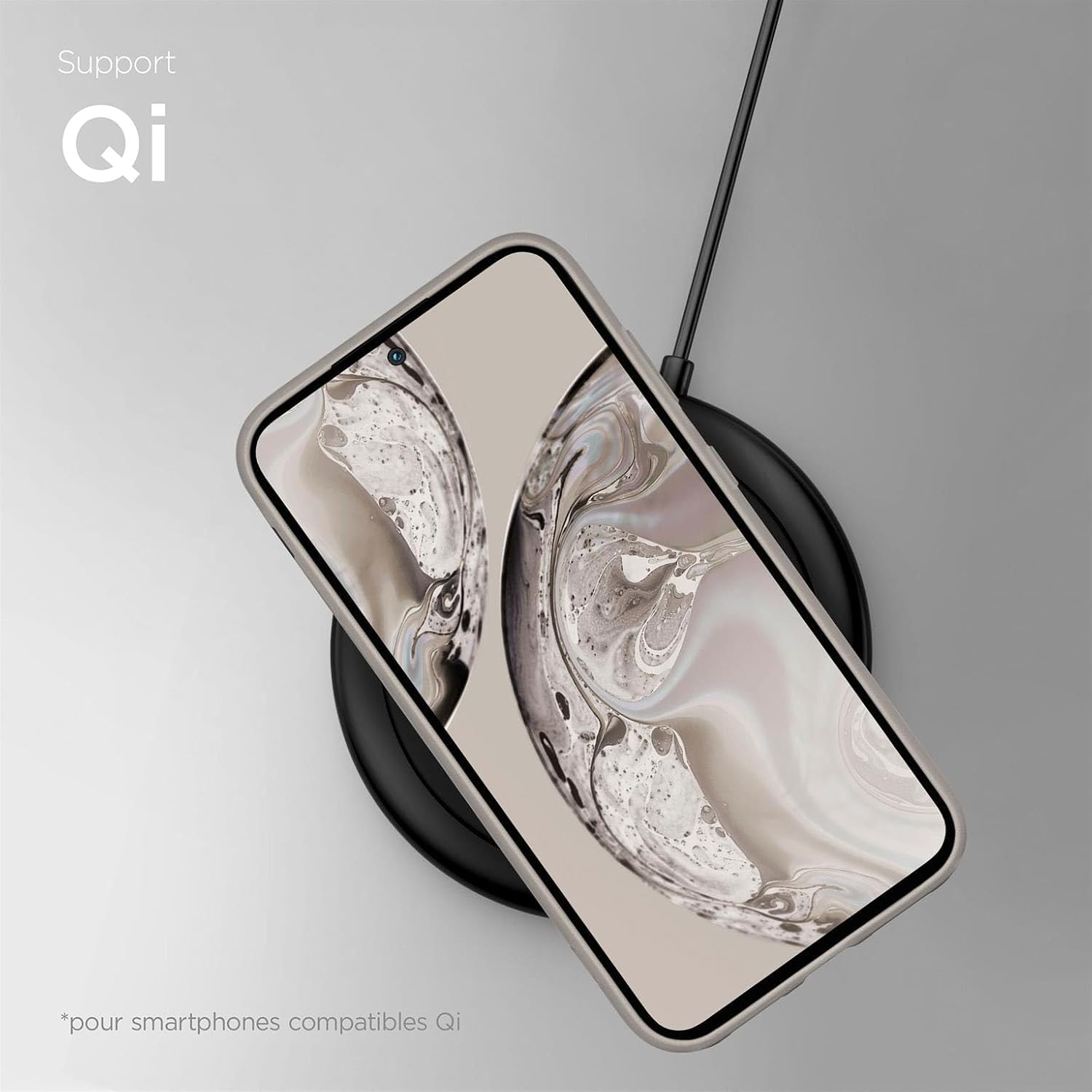 Thumbnail 4 de ONEFLOW Coque de protection souple pour Samsung Galaxy A55 5G – Silicone taupe avec protection appareil photo et écran