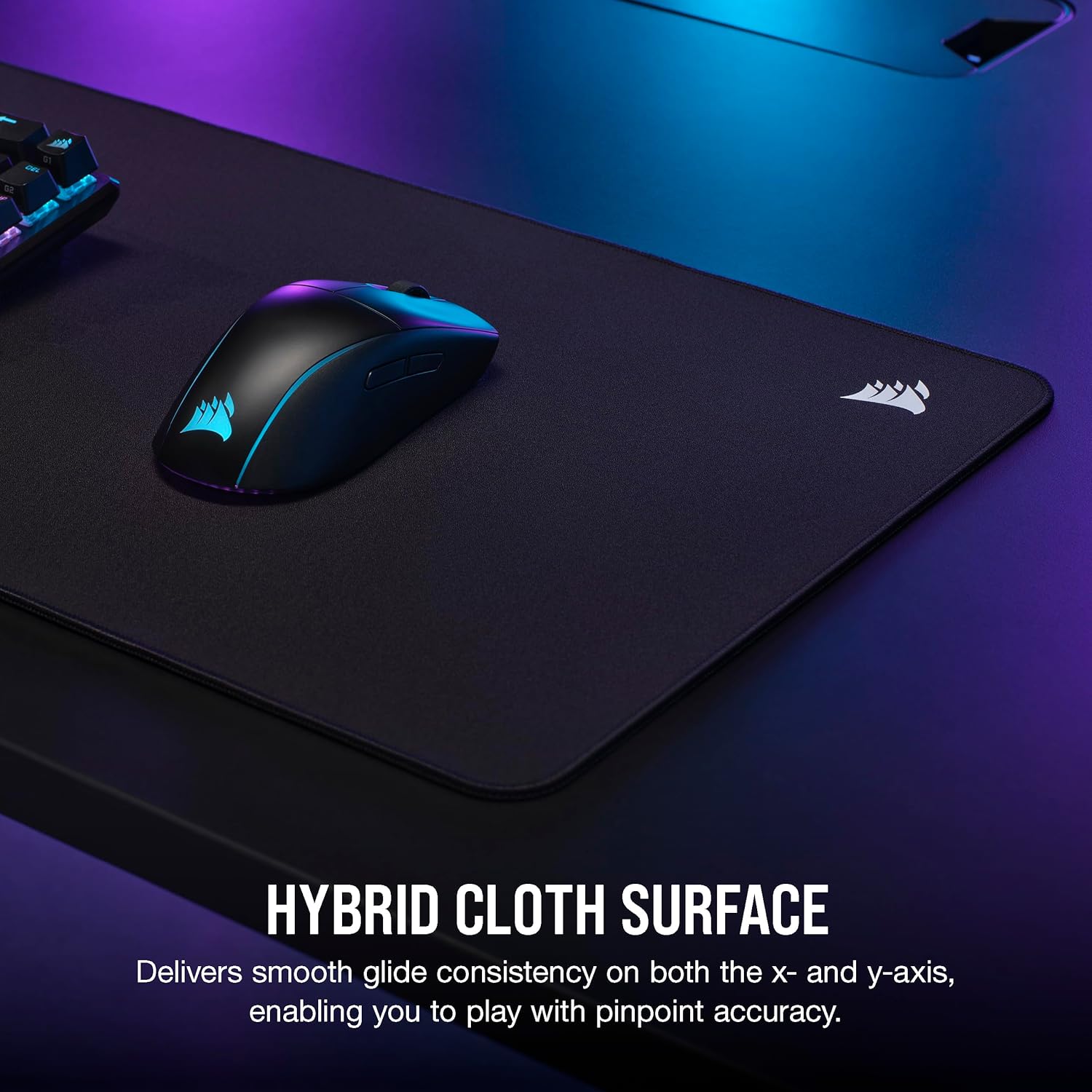 Thumbnail 2 de Corsair MM500 v2 Hybrid Cloth Gaming Extended Mouse Pad (93cm x 30cm) with Spill-Proof Coating