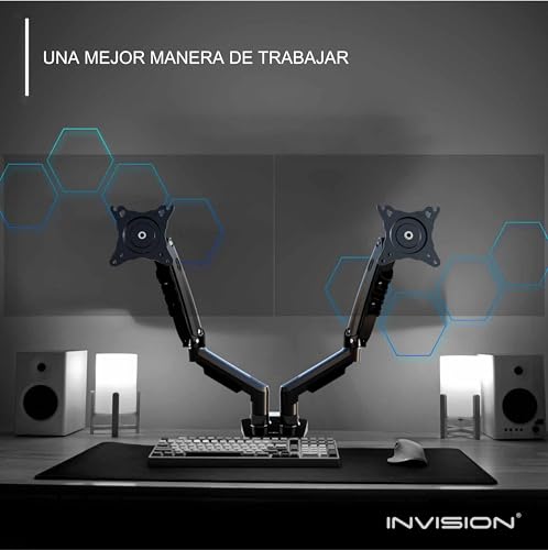 Thumbnail 3 de Invision MX400: Brazo doble para monitor 19–32" con soporte VESA 75/100 y ajuste ergonómico