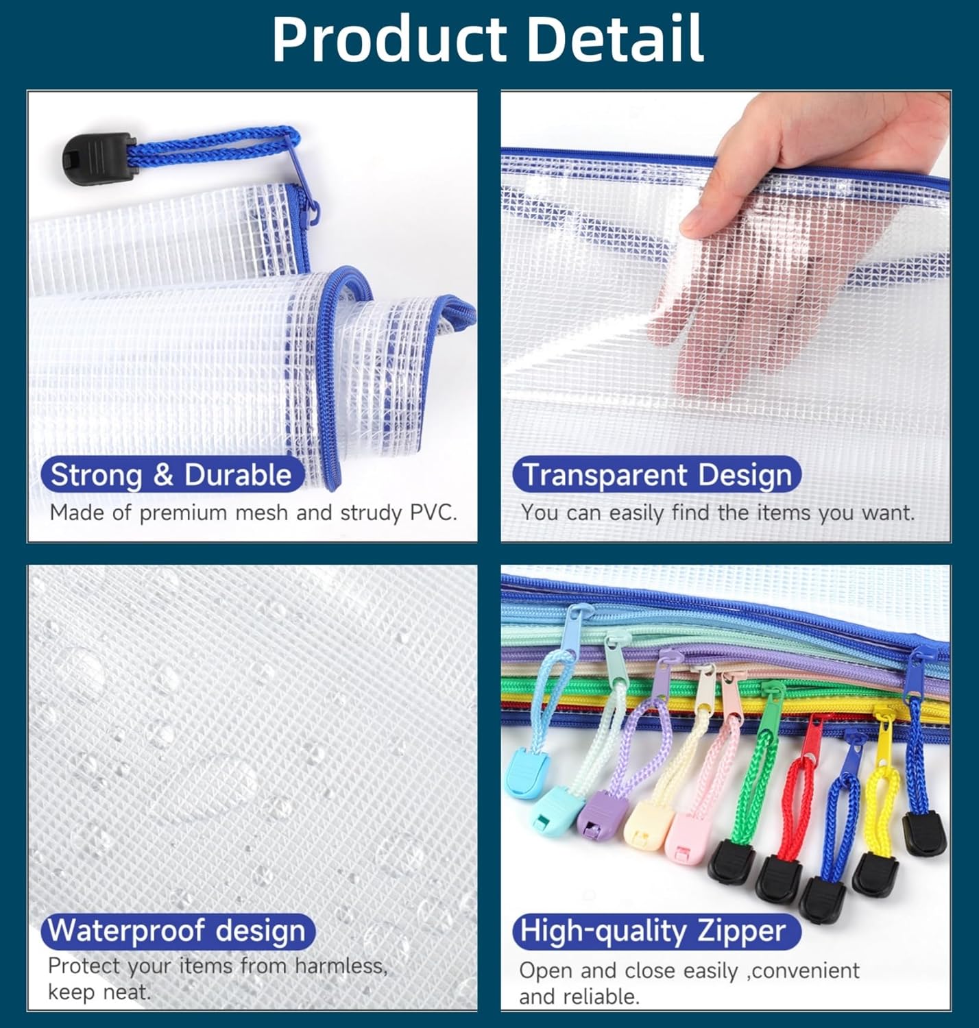 Detalle 2 de 30 Pack zip wallets A4 A5 A6