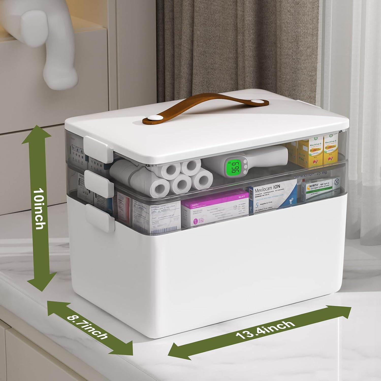 Thumbnail 2 de JOYBOS 3-Tier Medicine Storage Box Cabinet: Portable 3-Tier Organizer for Home Use
